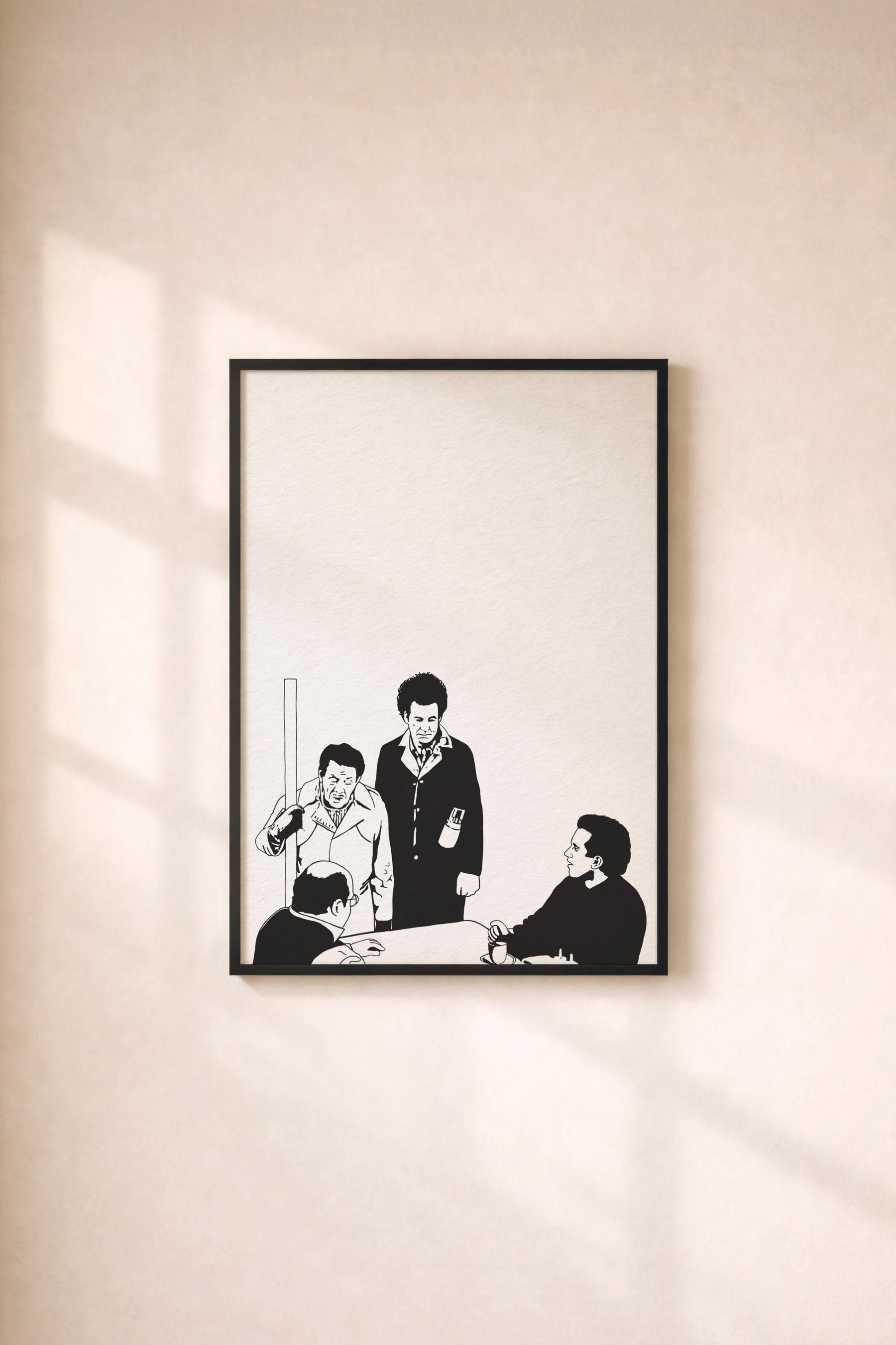 Seinfeld Festivus Portrait Print – Frank Costanza Minimalist TV Wall Art, Cult Sitcom Illustration, Diner Scene, Giclée Art Print — image 2