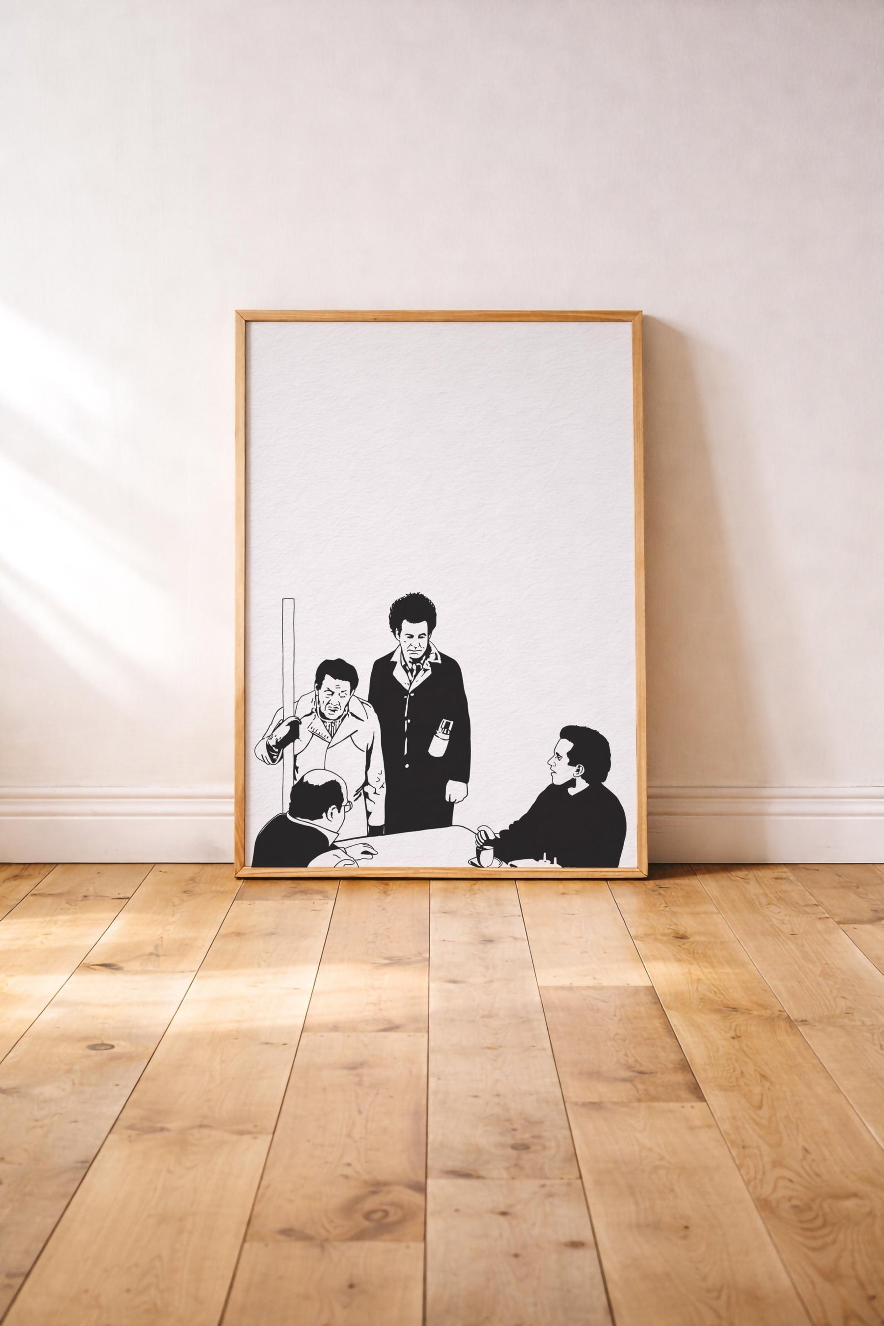 Seinfeld Festivus Portrait Print – Frank Costanza Minimalist TV Wall Art, Cult Sitcom Illustration, Diner Scene, Giclée Art Print — image 4