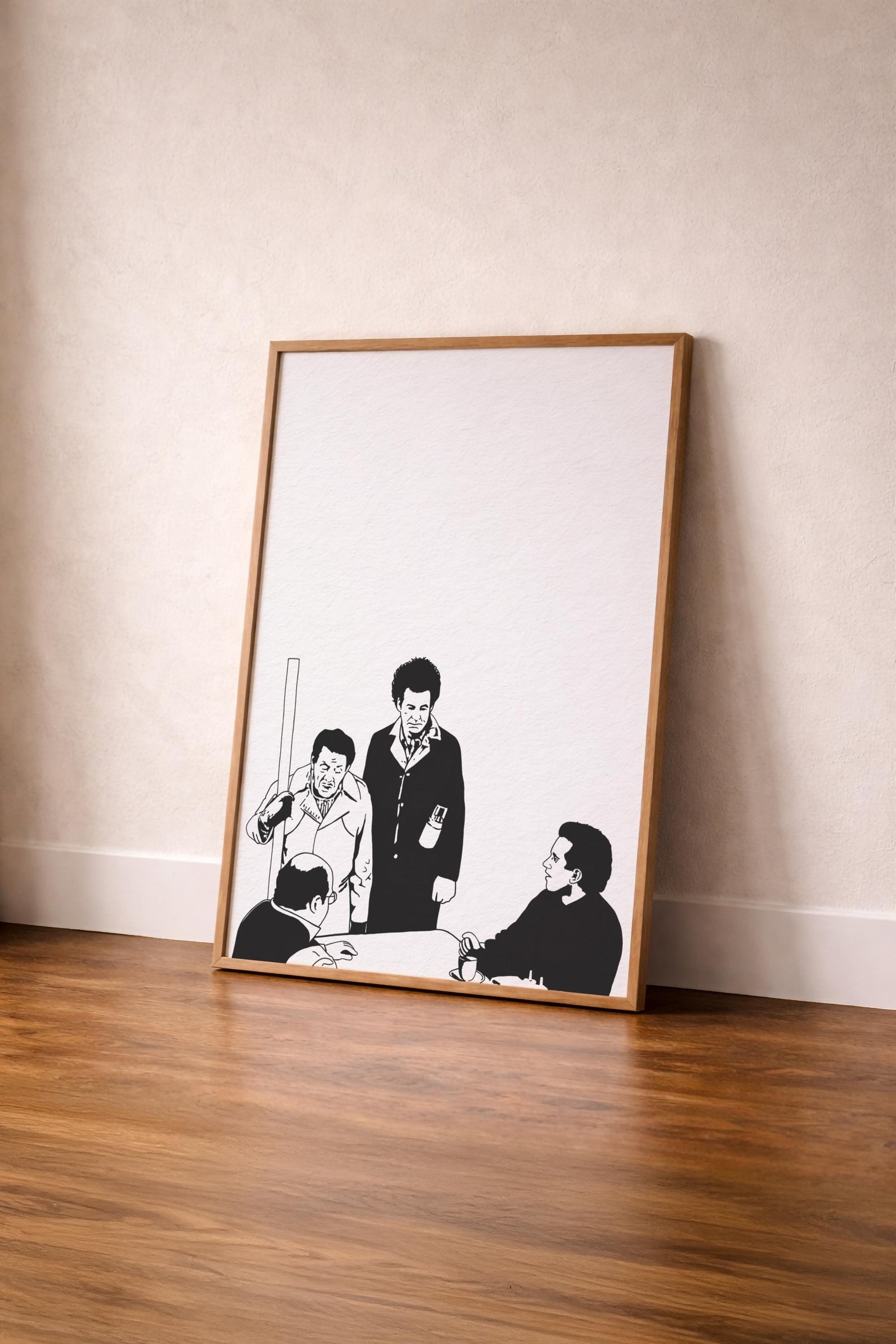 Seinfeld Festivus Portrait Print – Frank Costanza Minimalist TV Wall Art, Cult Sitcom Illustration, Diner Scene, Giclée Art Print — image 8