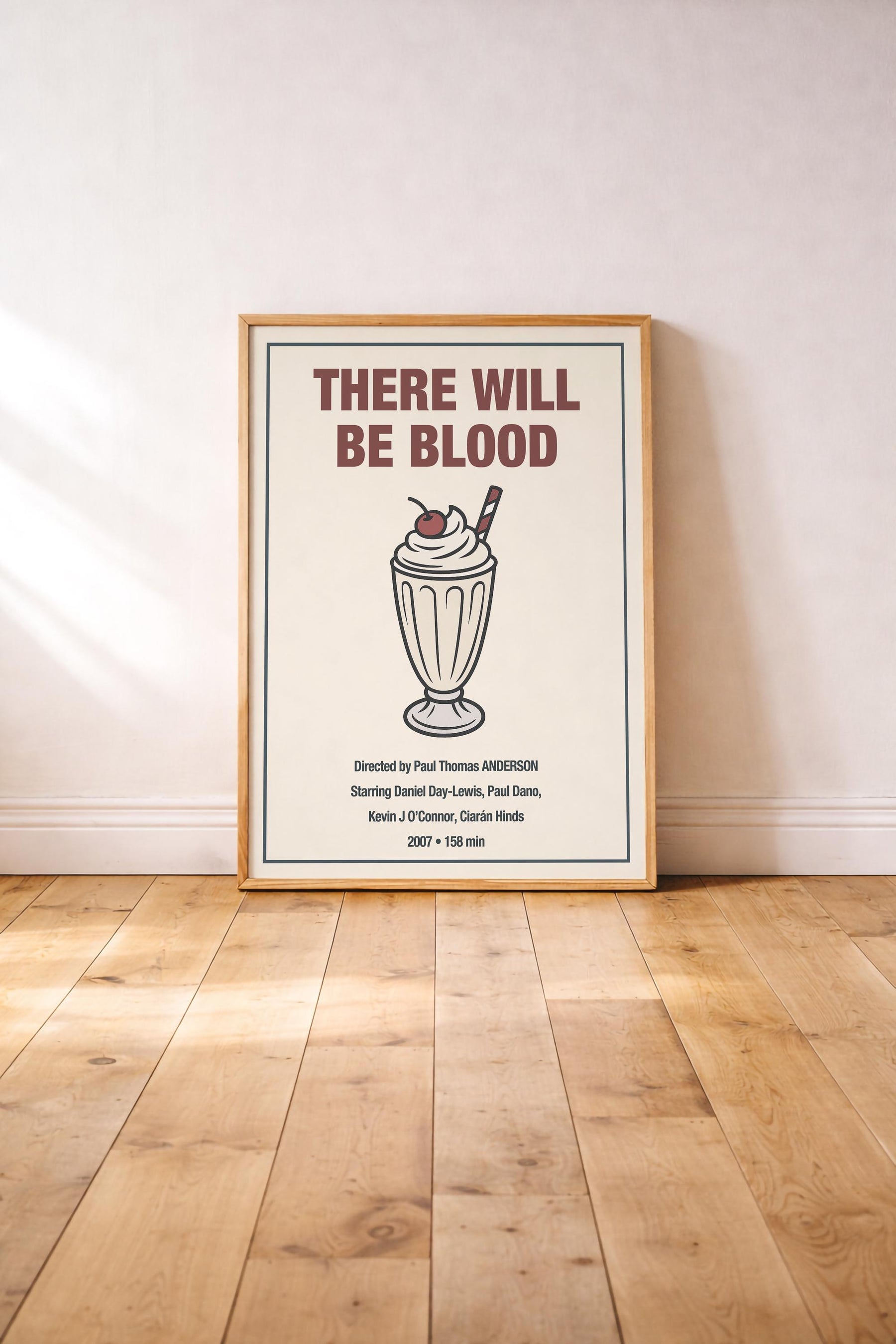 There Will be Blood Minimalist Movie Poster – Milkshake Illustration - Paul Thomas Anderson Film Print – Giclée Cinema Wall Art — image 2