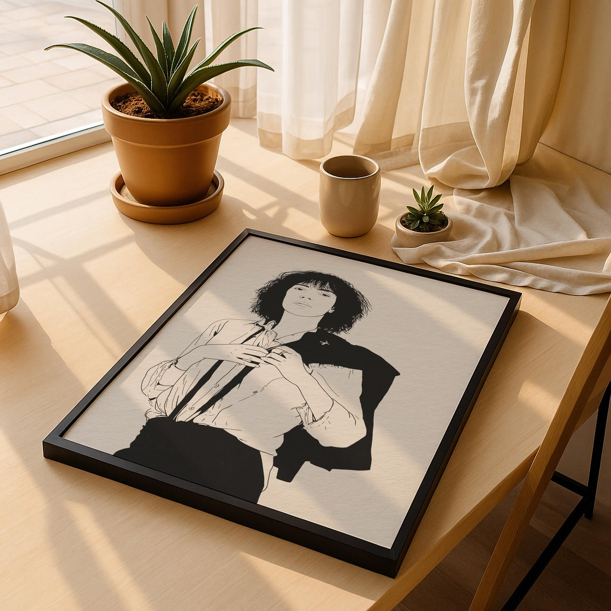Patti Smith Portrait Giclée Print – Punk Rock Music Icon Illustration – Minimalist 70's Rock Music Icon Wall Art — image 5