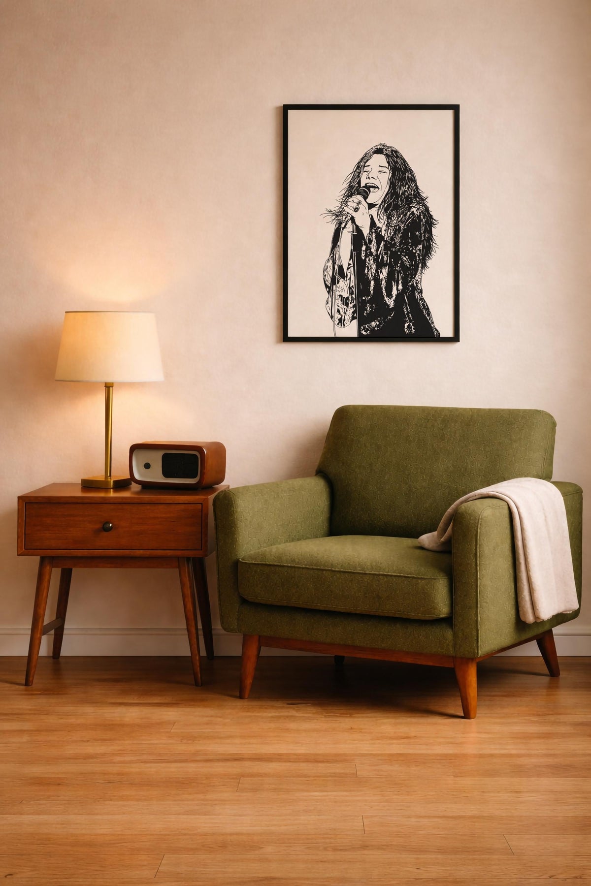 Janis Joplin Portrait Giclée Print – Psychedelic Rock Music Icon Illustration – Minimalist 60's Rock Music Icon Wall Art — image 8