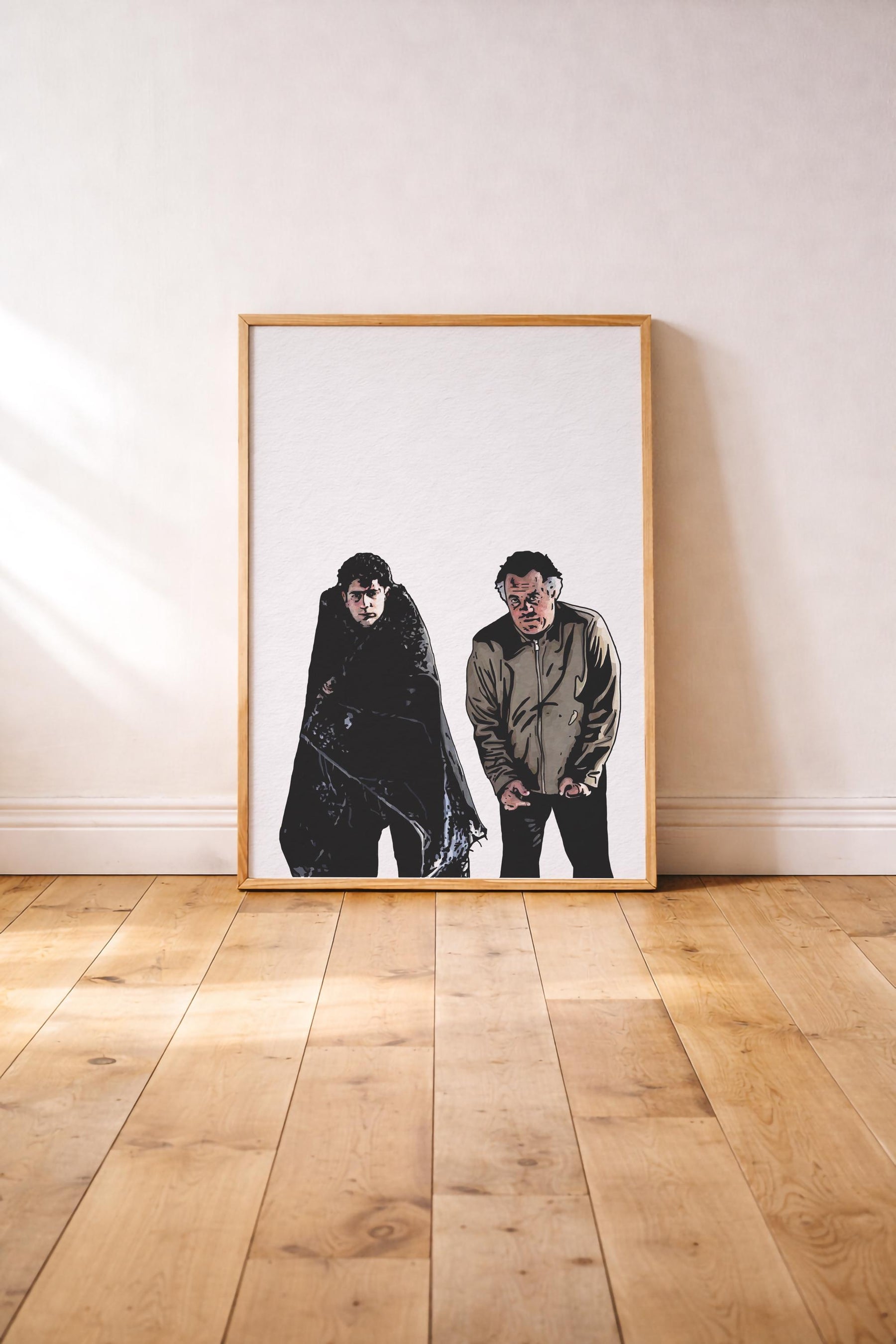 PINE BARRENS - The Sopranos Portrait Print - Minimalist Poster with Paulie & Christopher Hand-Drawn Cult TV Wall Art Giclée Print — image 3