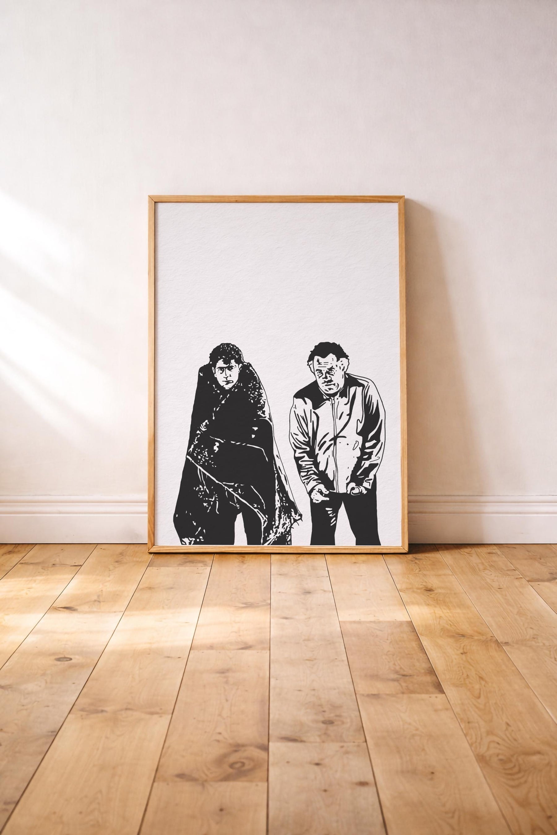 PINE BARRENS - The Sopranos Portrait Print - Minimalist Poster with Paulie & Christopher Hand-Drawn Cult TV Wall Art Giclée Print — image 4