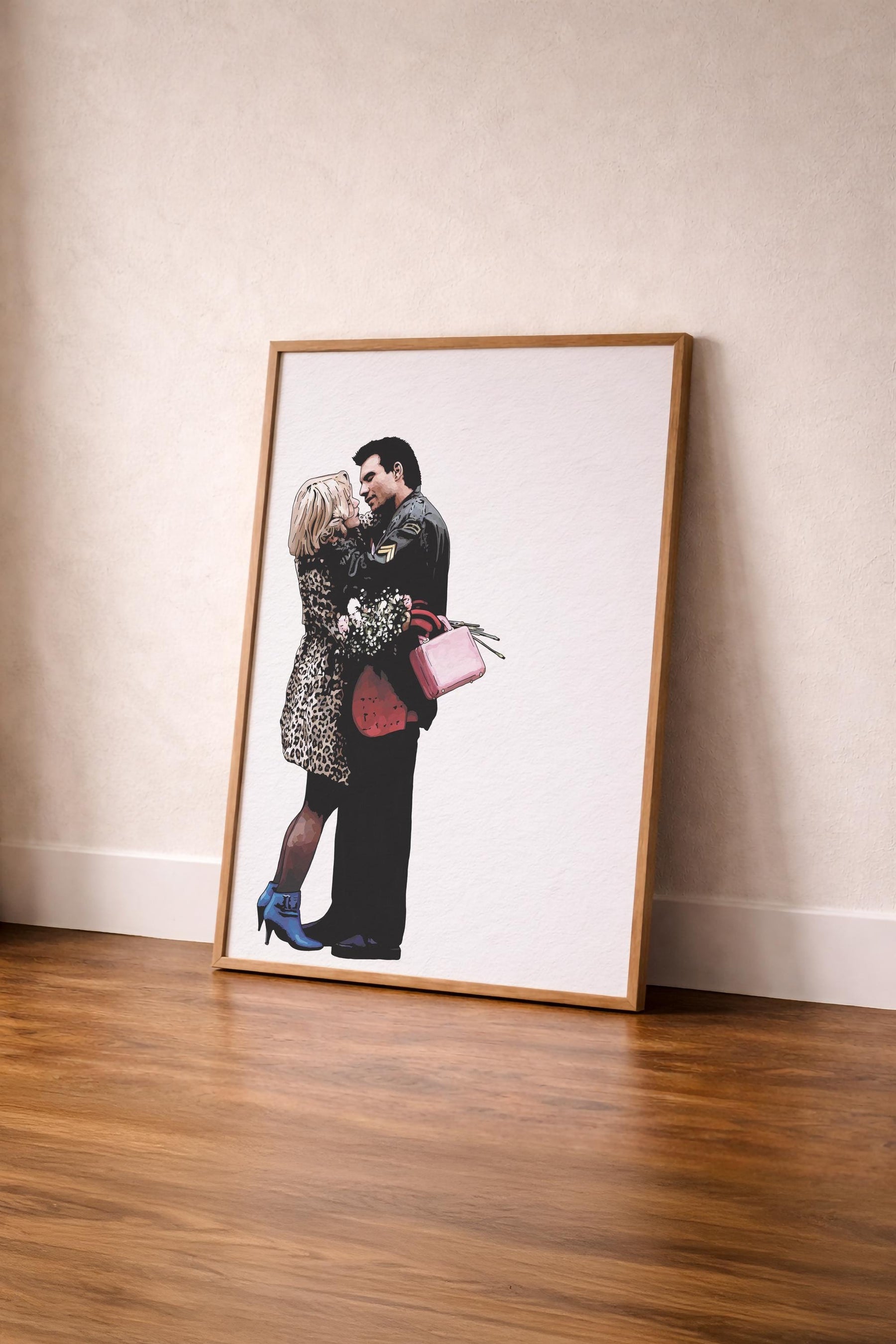 True Romance Clarence & Alabama Portrait Print – 90s Cult Film Minimalist Giclée Wall Art — image 7