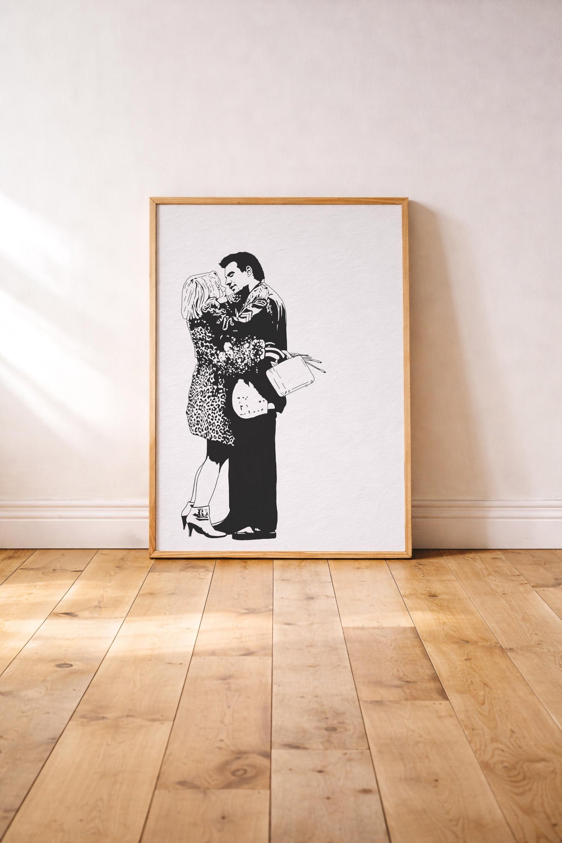 True Romance Clarence & Alabama Portrait Print – 90s Cult Film Minimalist Giclée Wall Art — image 4