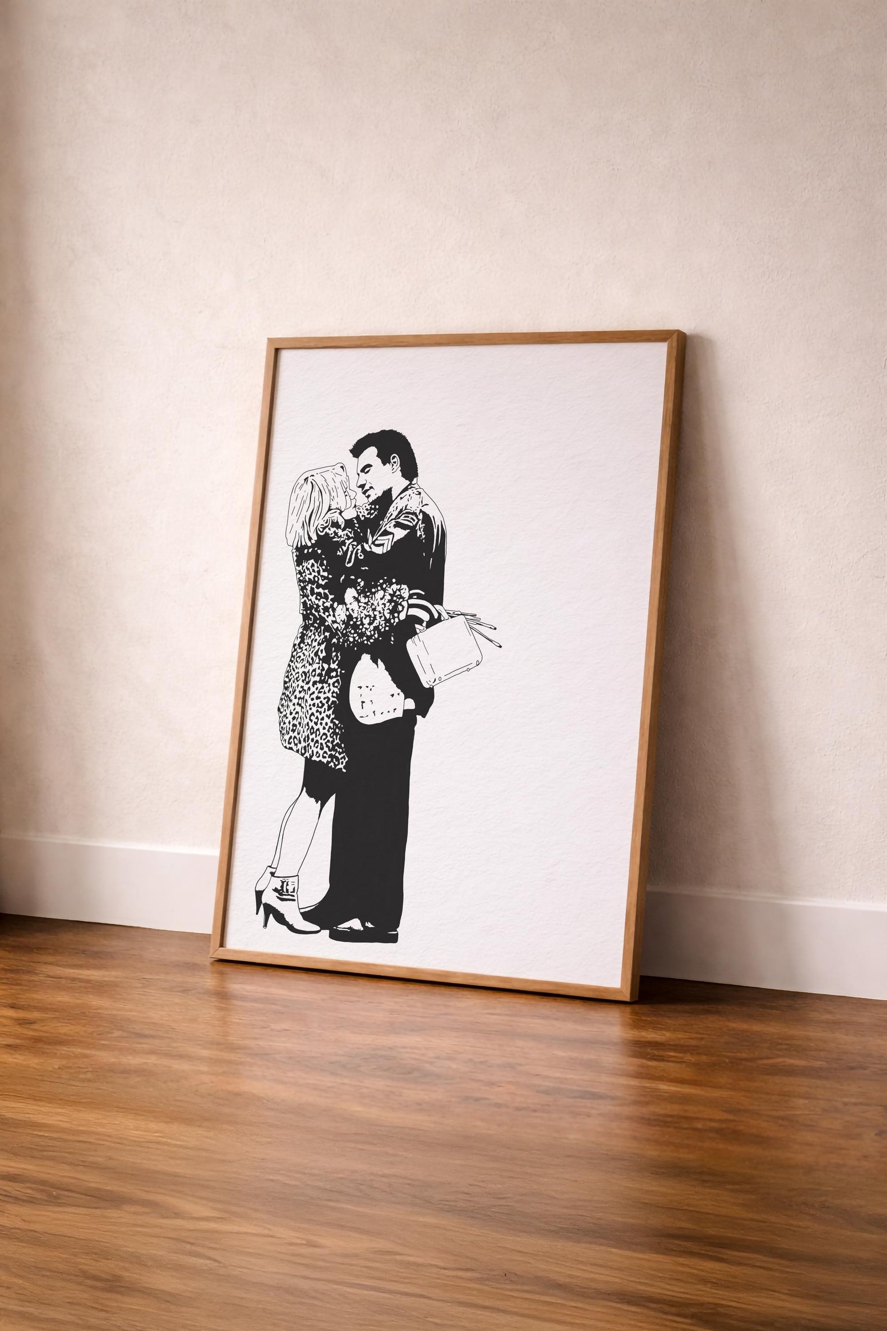 True Romance Clarence & Alabama Portrait Print – 90s Cult Film Minimalist Giclée Wall Art — image 8