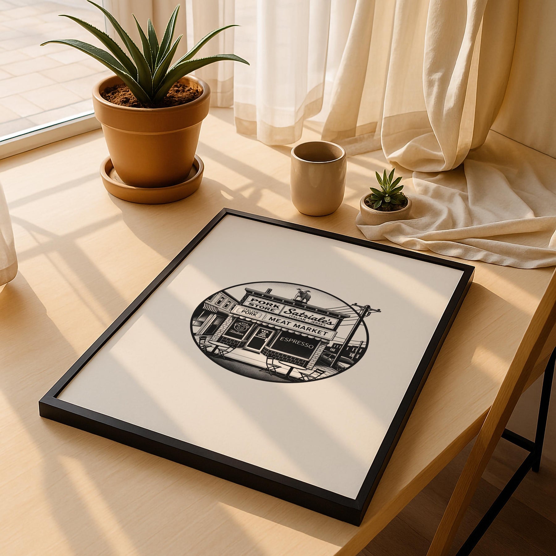 Satriale’s Pork Store Art Print – Minimalist Sopranos TV Wall Art (Giclée) — image 5