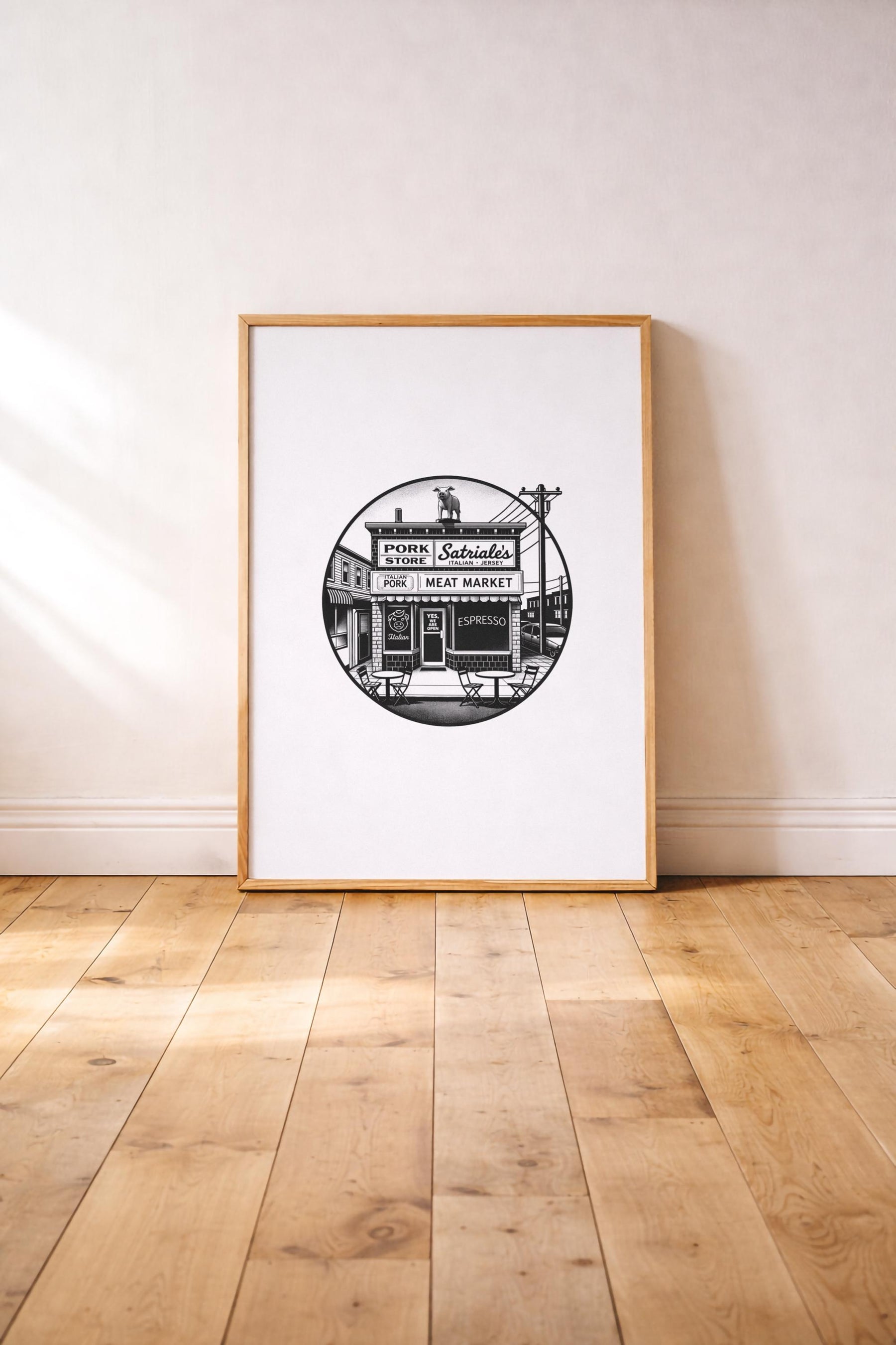 Satriale’s Pork Store Art Print – Minimalist Sopranos TV Wall Art (Giclée) — image 2