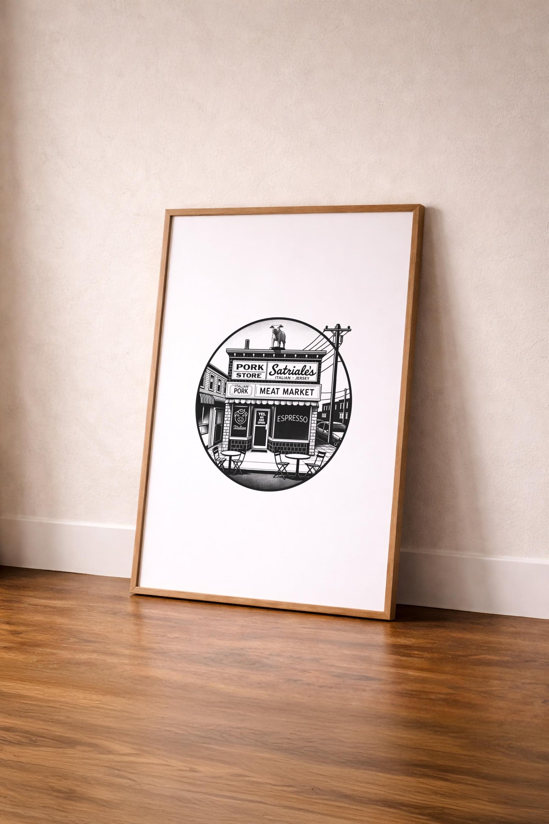 Satriale’s Pork Store Art Print – Minimalist Sopranos TV Wall Art (Giclée) — image 6