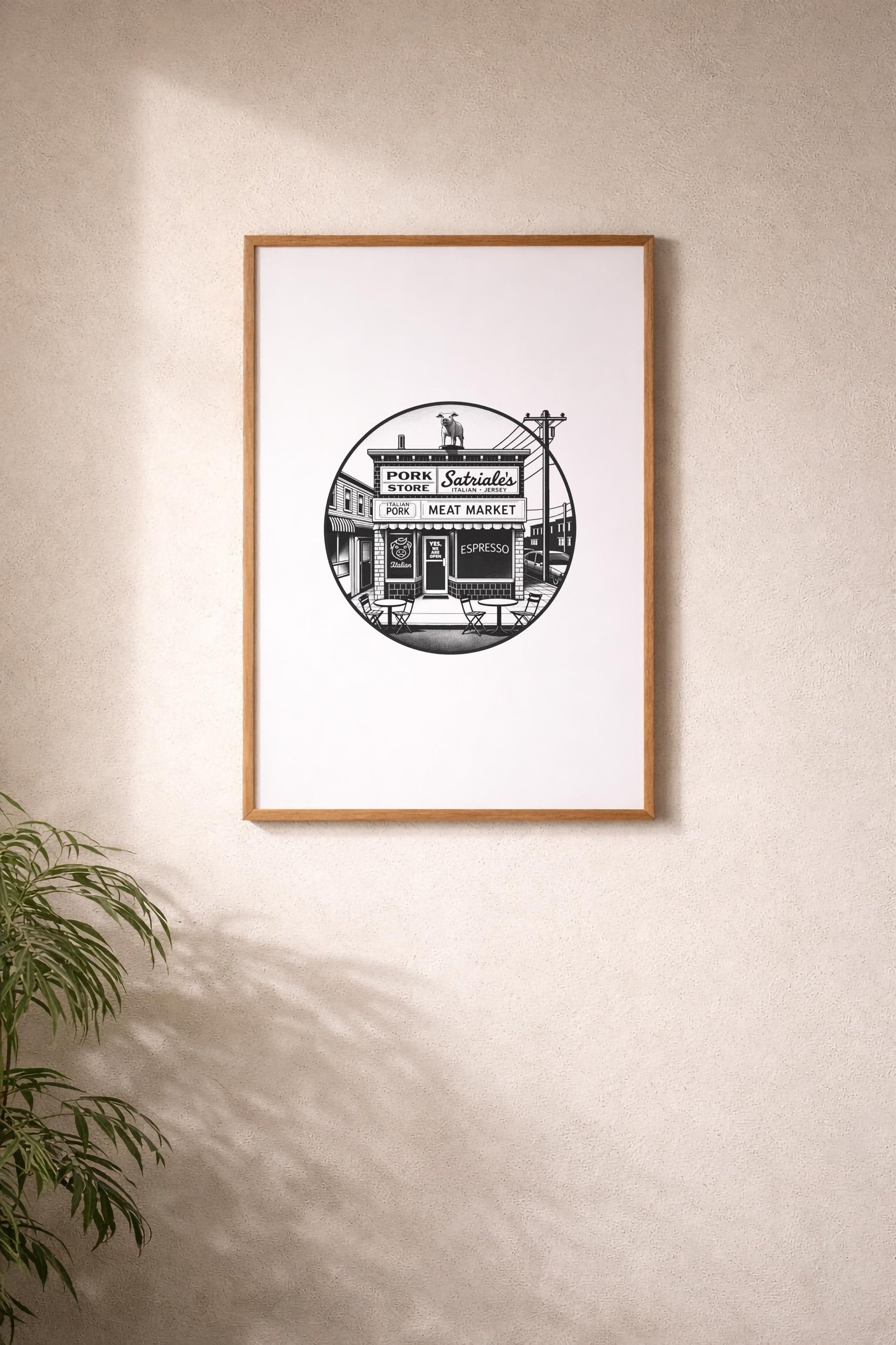 Satriale’s Pork Store Art Print – Minimalist Sopranos TV Wall Art (Giclée) — image 8