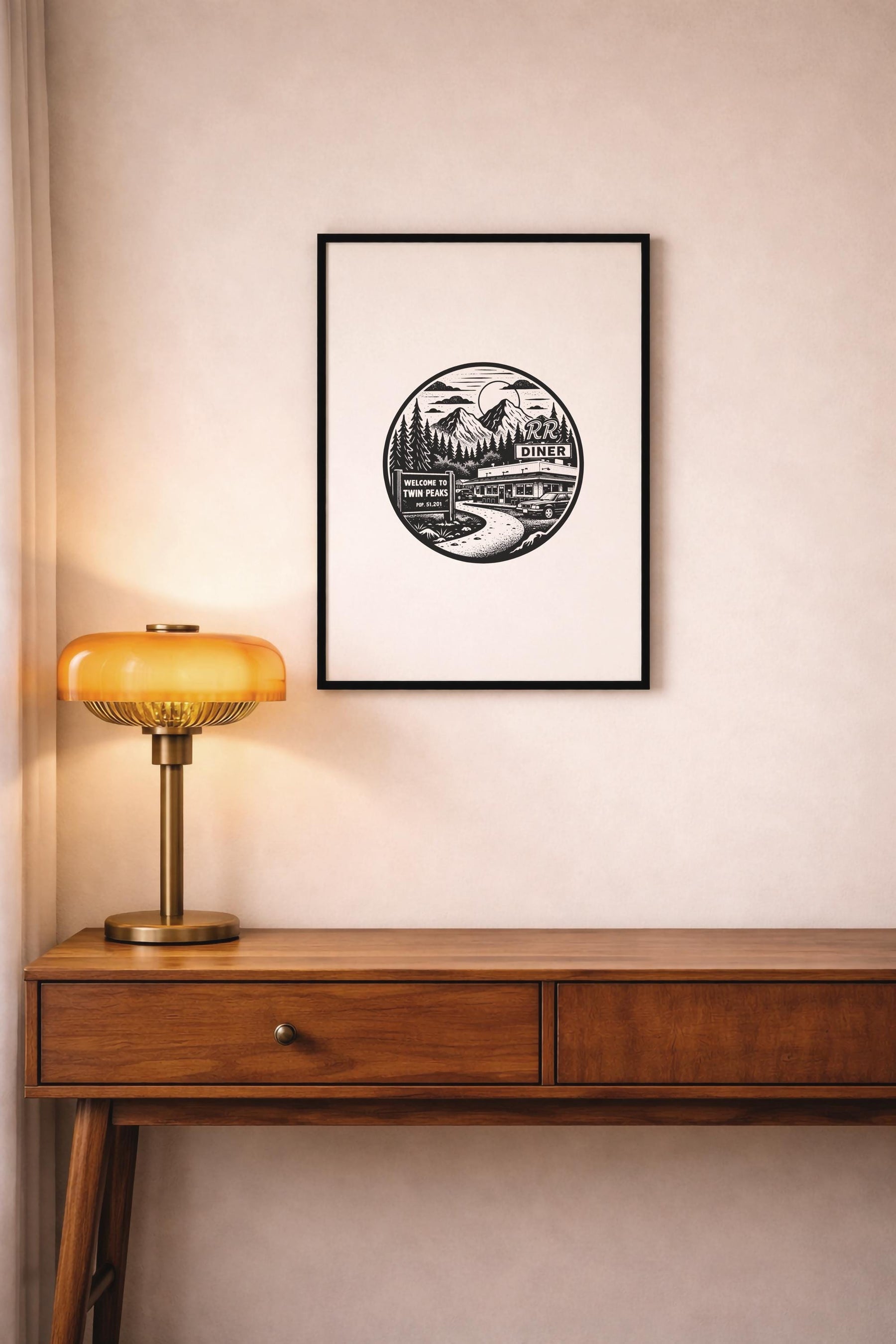 Twin Peaks RR Diner Minimalist Art Print – Giclée TV Wall Décor — image 6