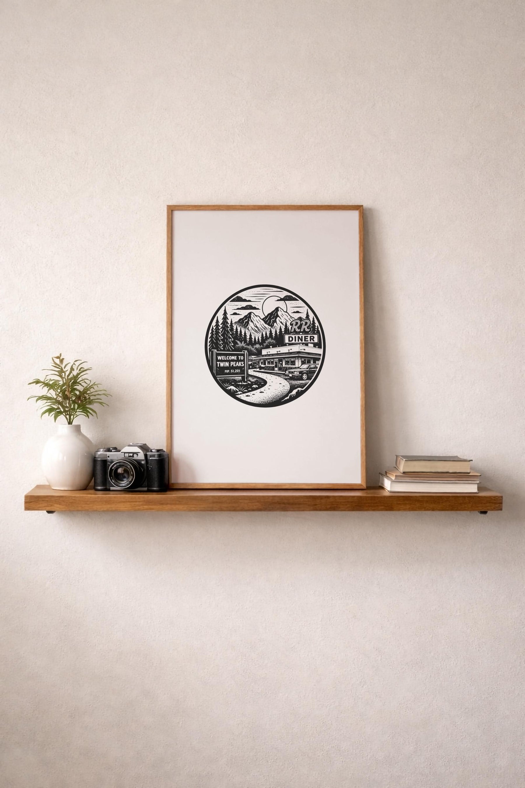 Twin Peaks RR Diner Minimalist Art Print – Giclée TV Wall Décor — image 8