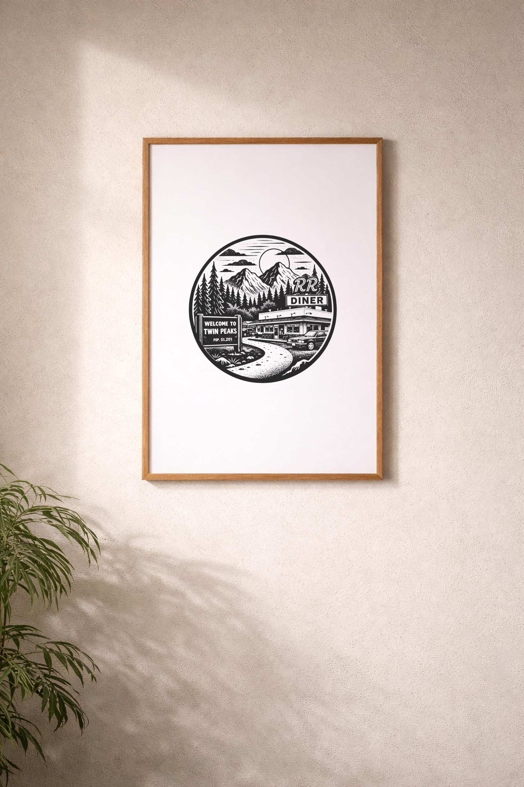 Twin Peaks RR Diner Minimalist Art Print – Giclée TV Wall Décor — image 7