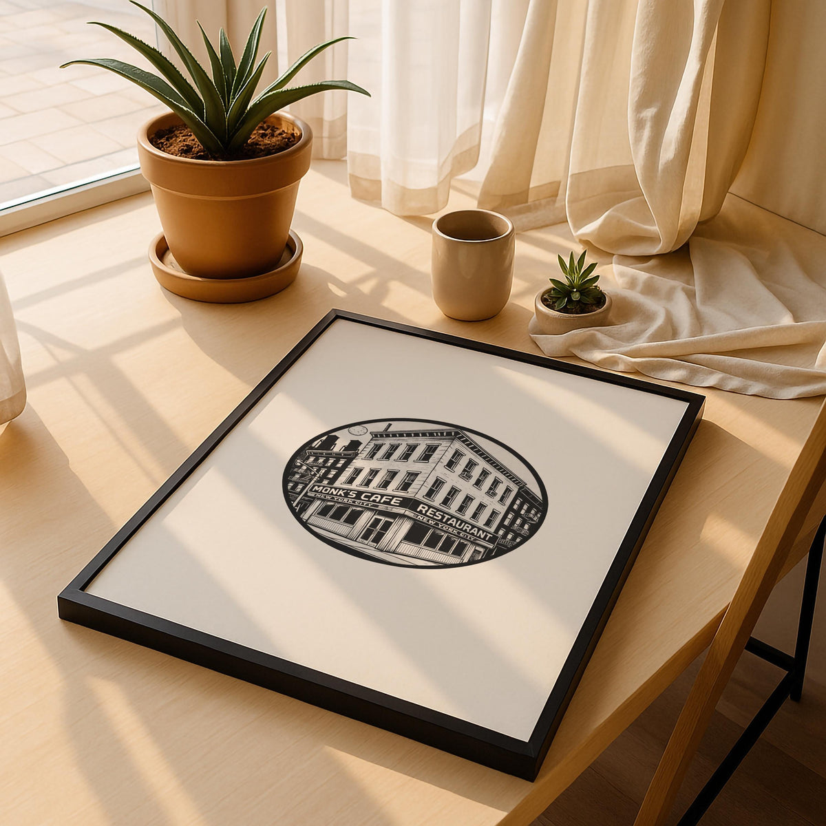 Seinfeld Monk’s Café Art Print – Minimalist TV Wall Art, Giclée Print — image 4