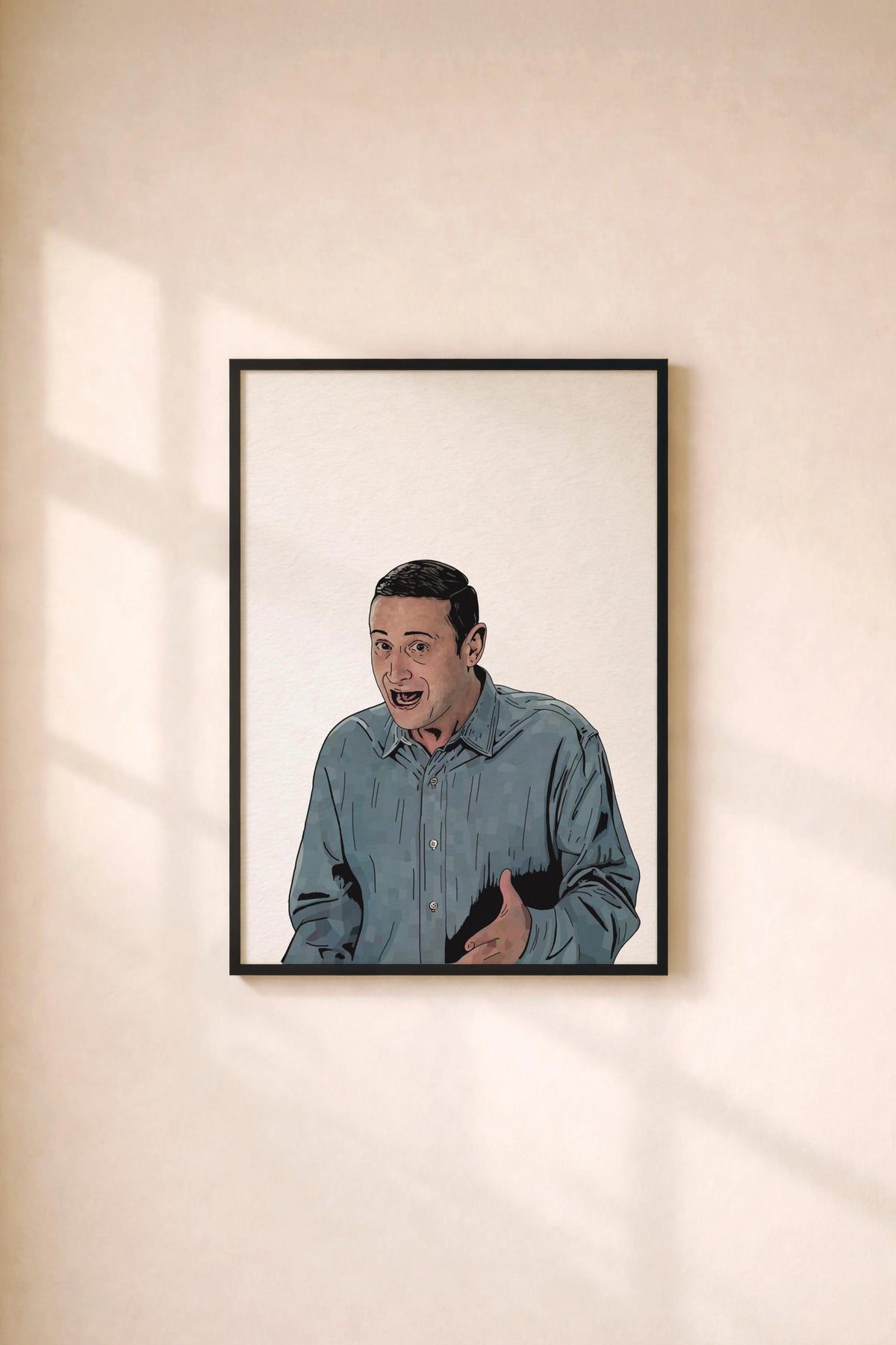 I Think You Should Leave Coffin Flop Print – Minimalist Comedy Wall Art (Giclée)