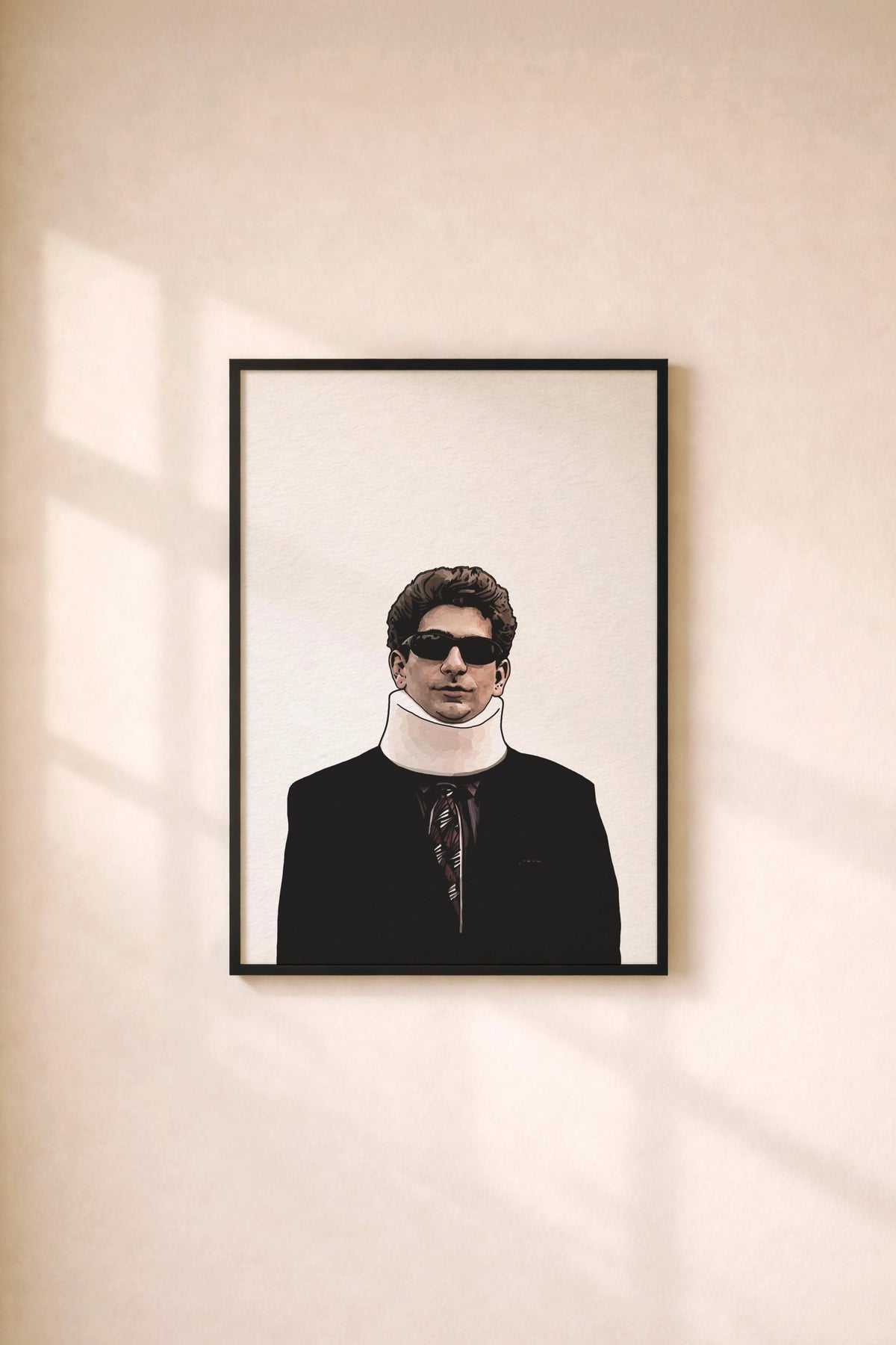Sopranos Christopher Moltisanti Neck Brace Portrait Print – Cult TV Illustration Giclée
