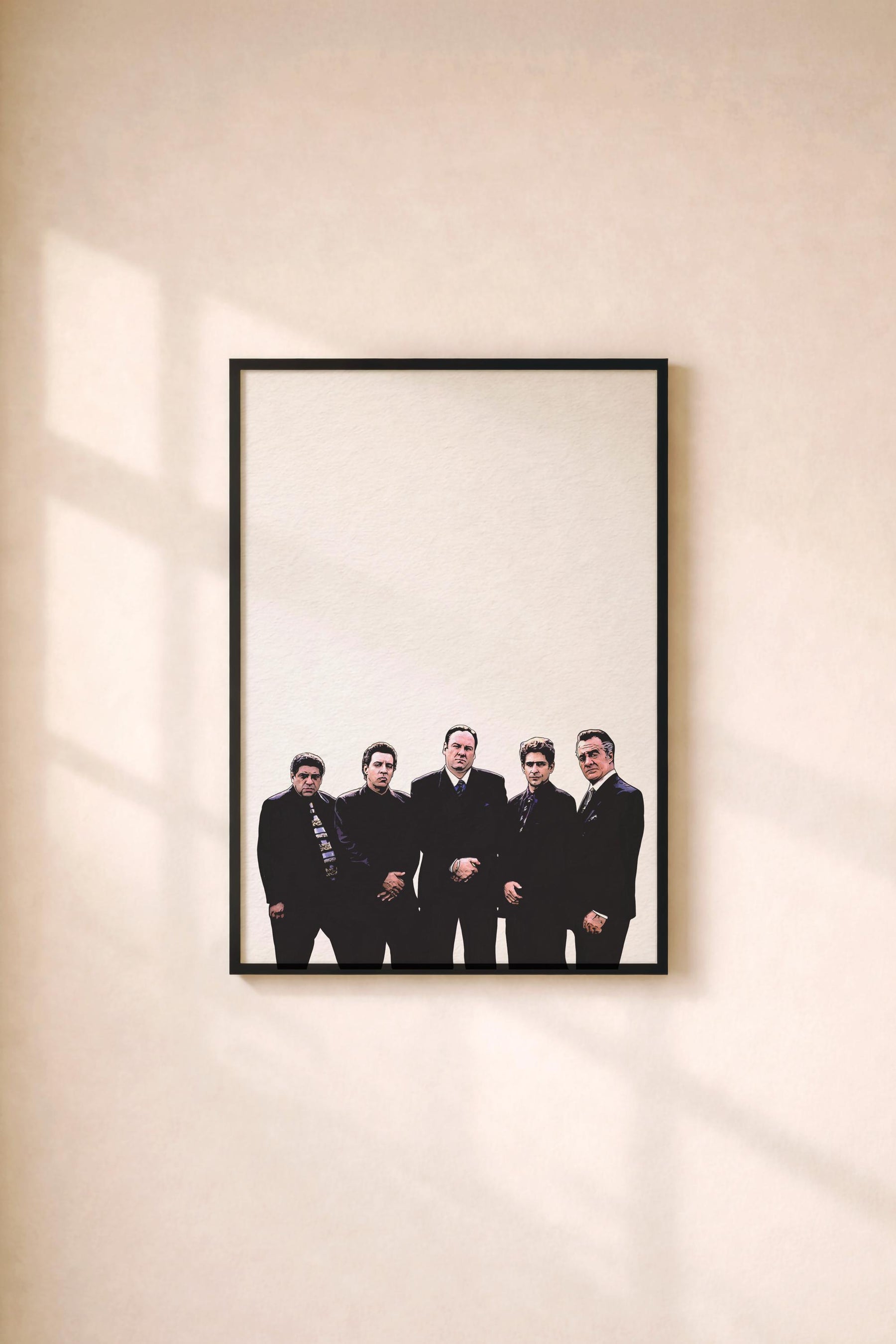 The Sopranos Family Portrait Giclée Print – Hand-Drawn Minimalist Wall Art