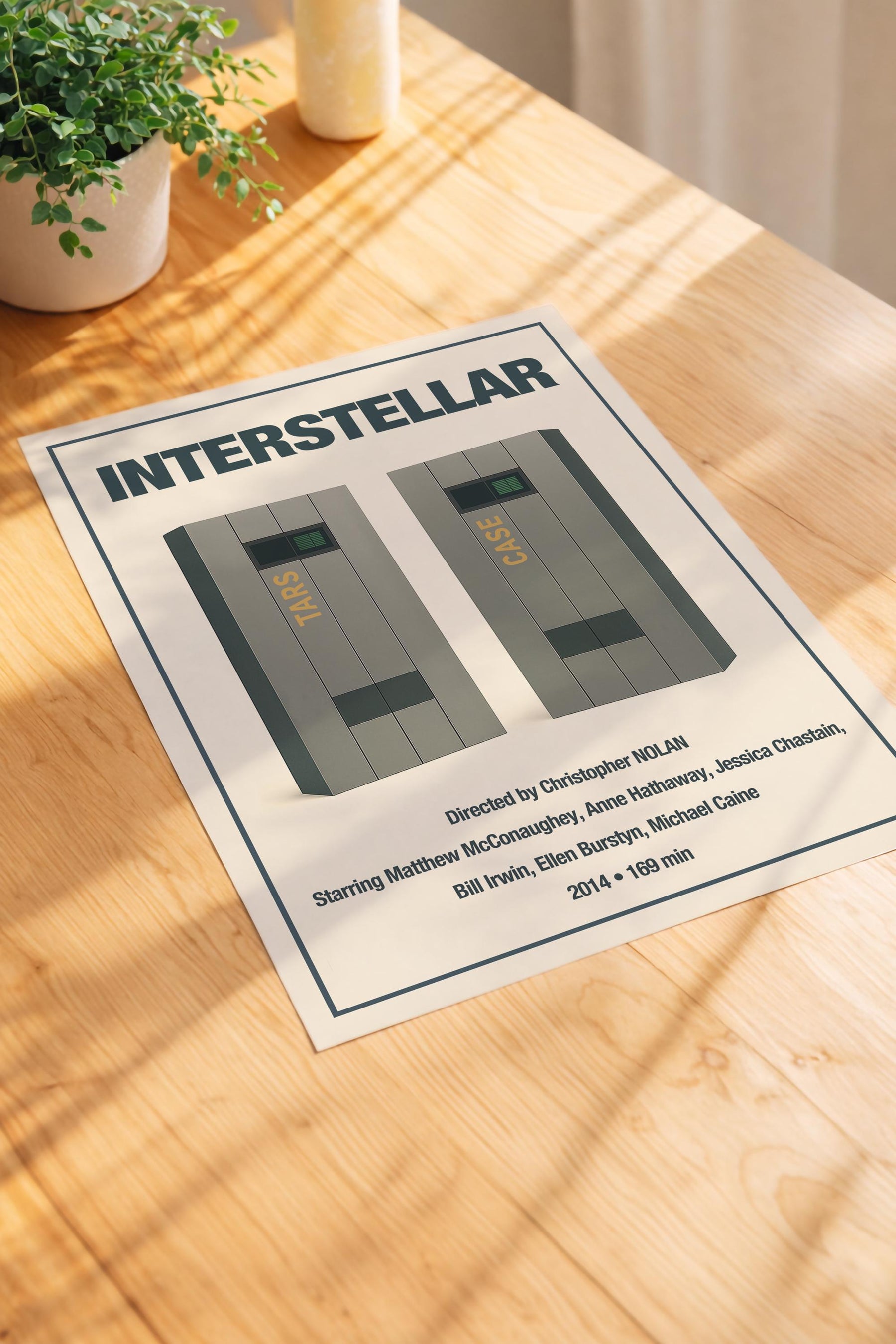 Interstellar Minimalist Movie Poster – Vintage Film Art Print — image 3