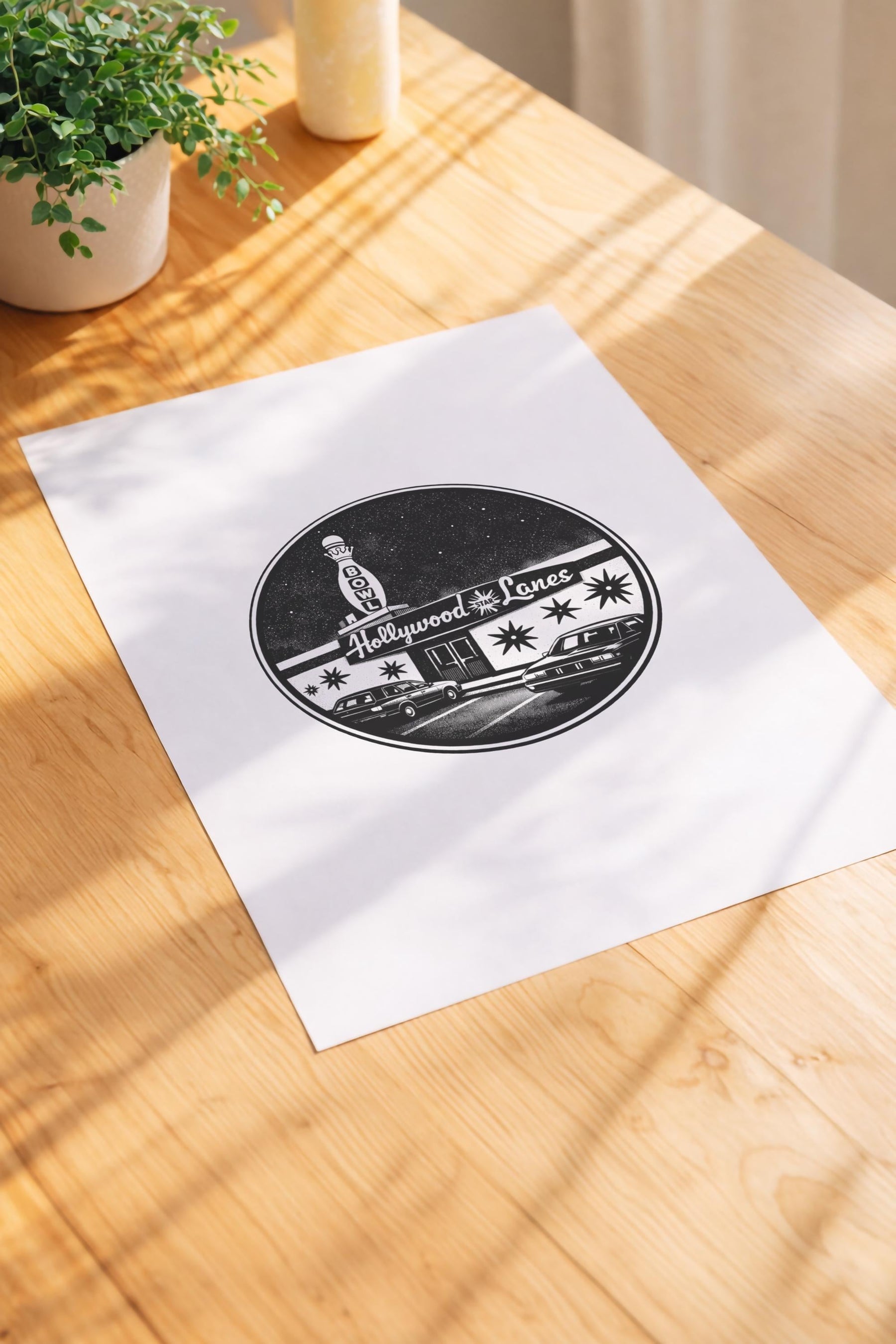 The Big Lebowski Hollywood Star Lanes Print – Movie Location Poster — image 3