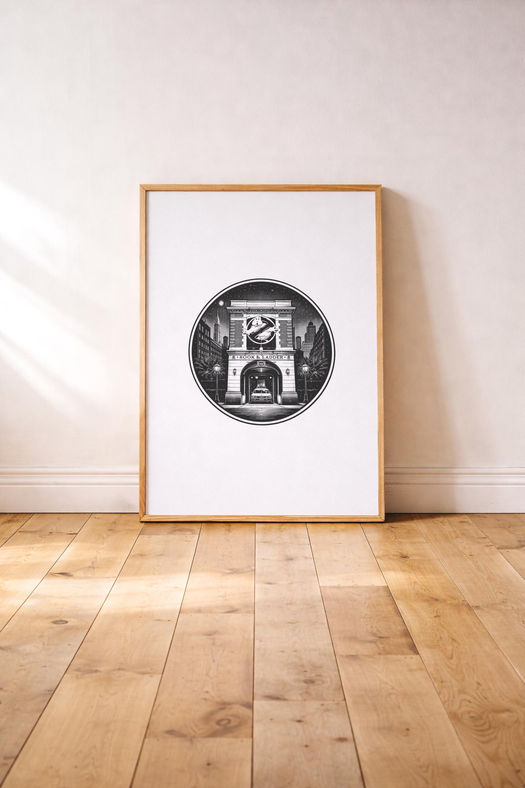 Ghostbusters Firehouse Poster – Minimalist Movie Location Print — image 2