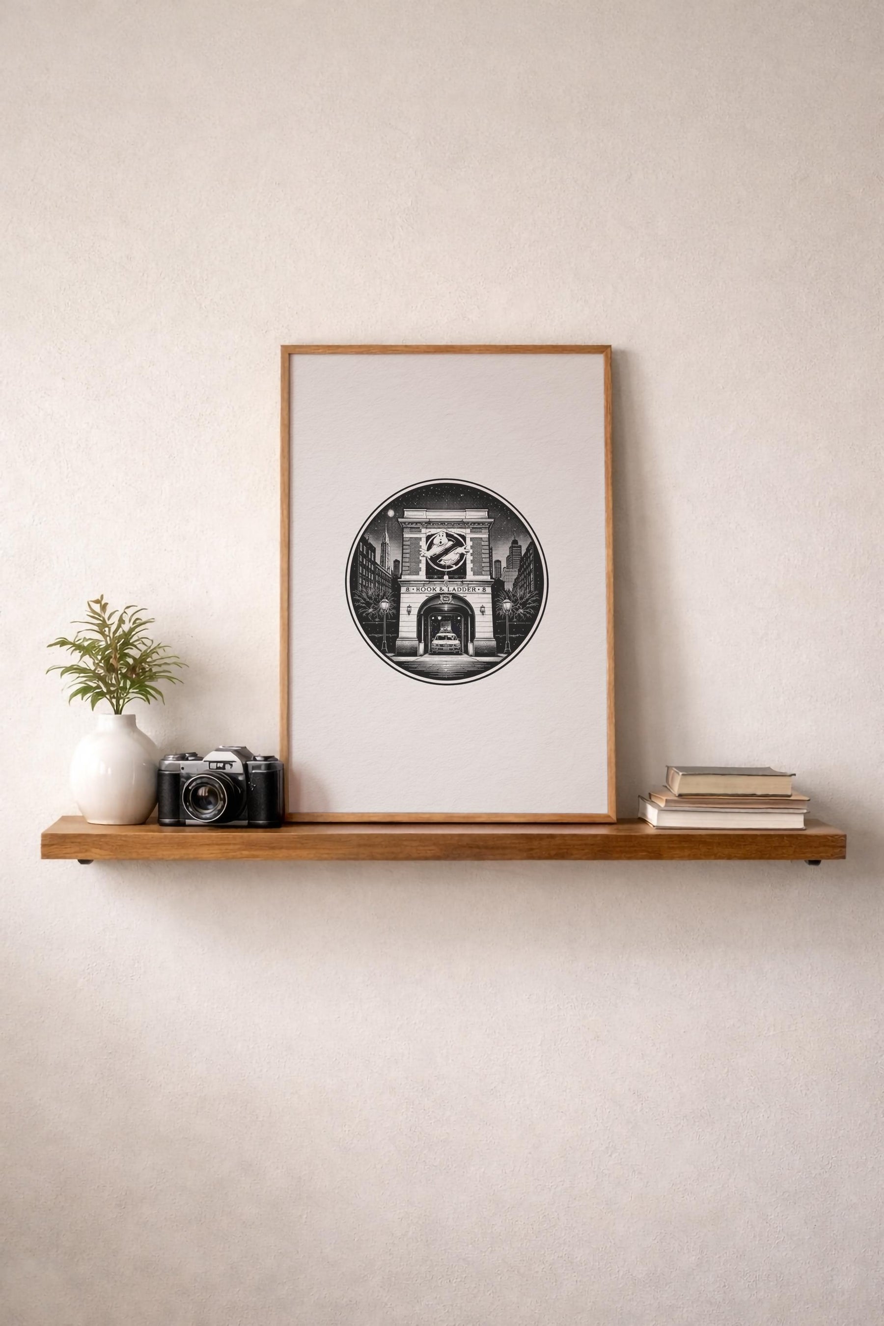 Ghostbusters Firehouse Poster – Minimalist Movie Location Print — image 8
