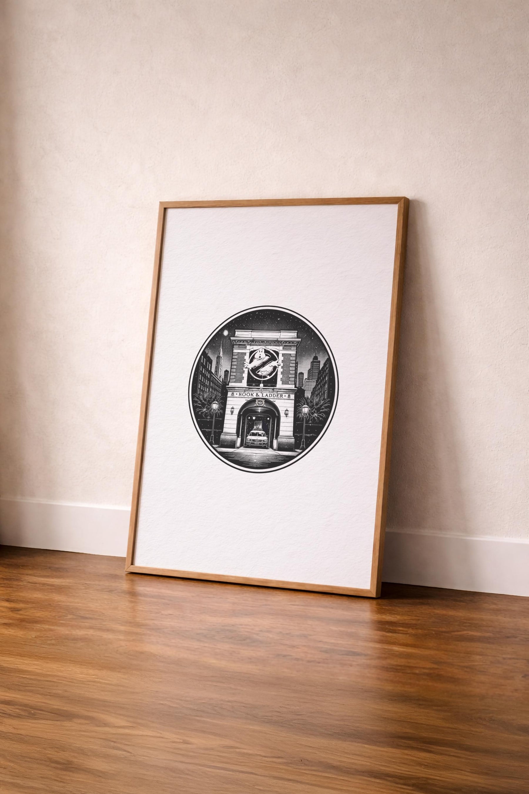 Ghostbusters Firehouse Poster – Minimalist Movie Location Print — image 4