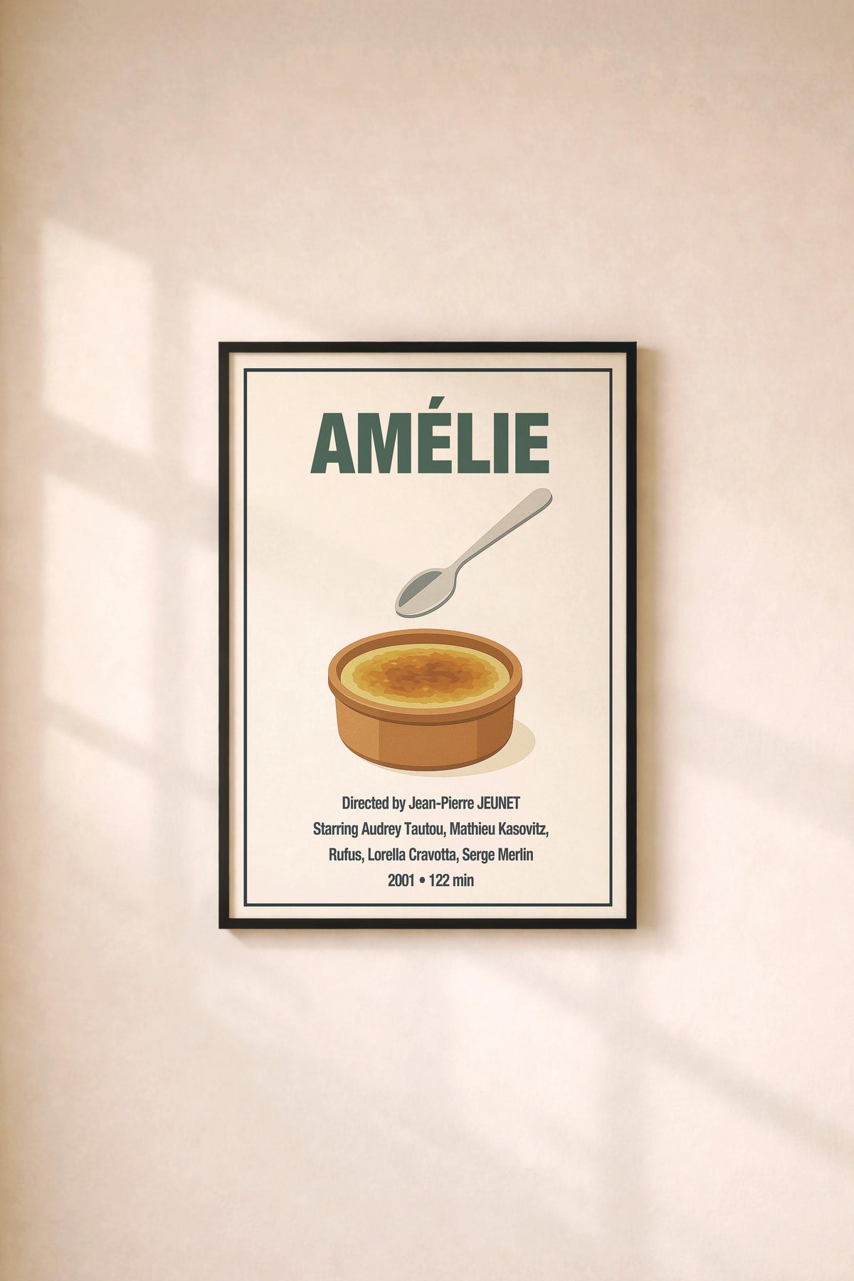Amélie Minimalist Film Poster – Vintage French Cinema Wall Art Print