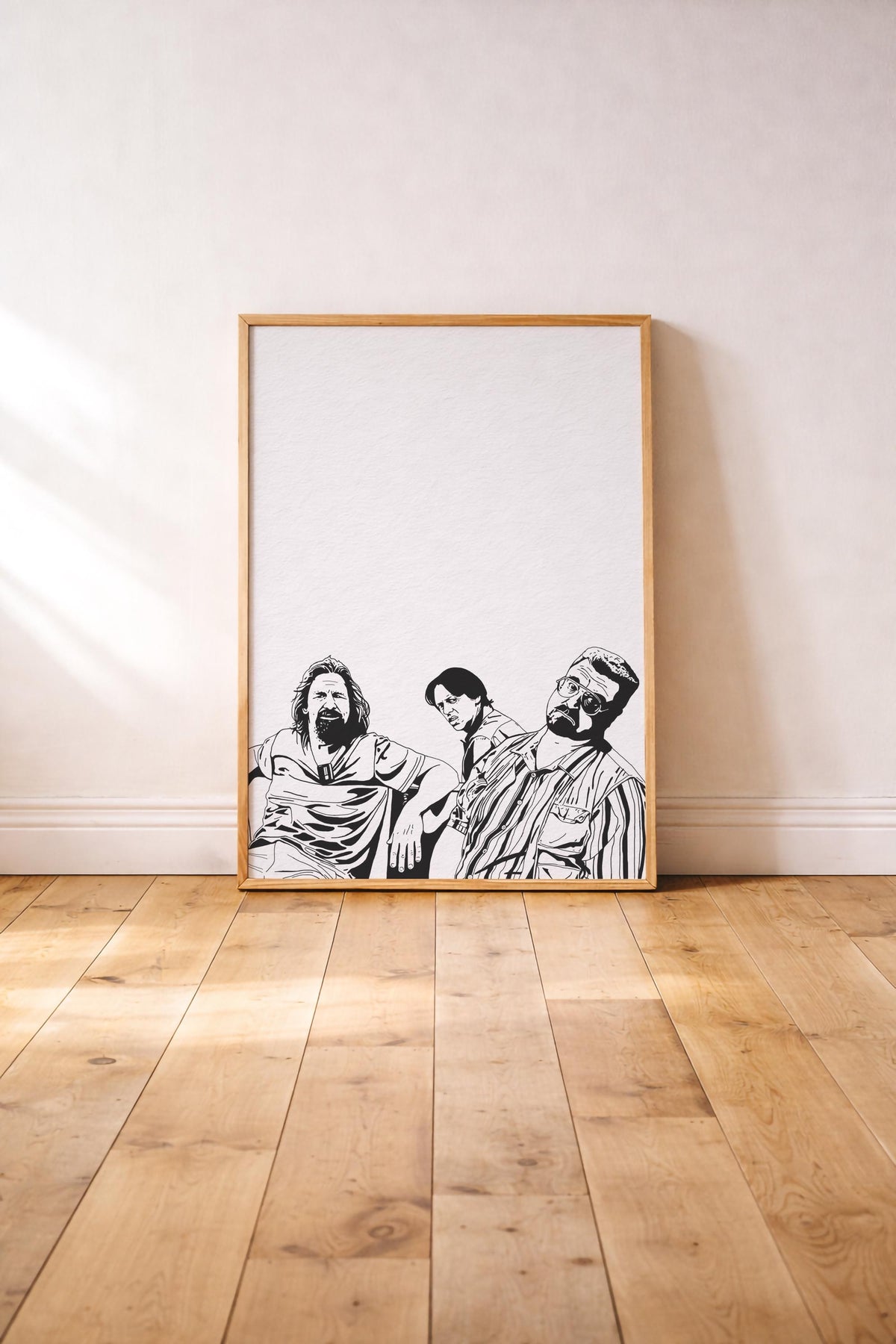 The Big Lebowski Illustration Print | The Dude, Walter & Donny Film Poster, Cult Movie Poster Wall Art