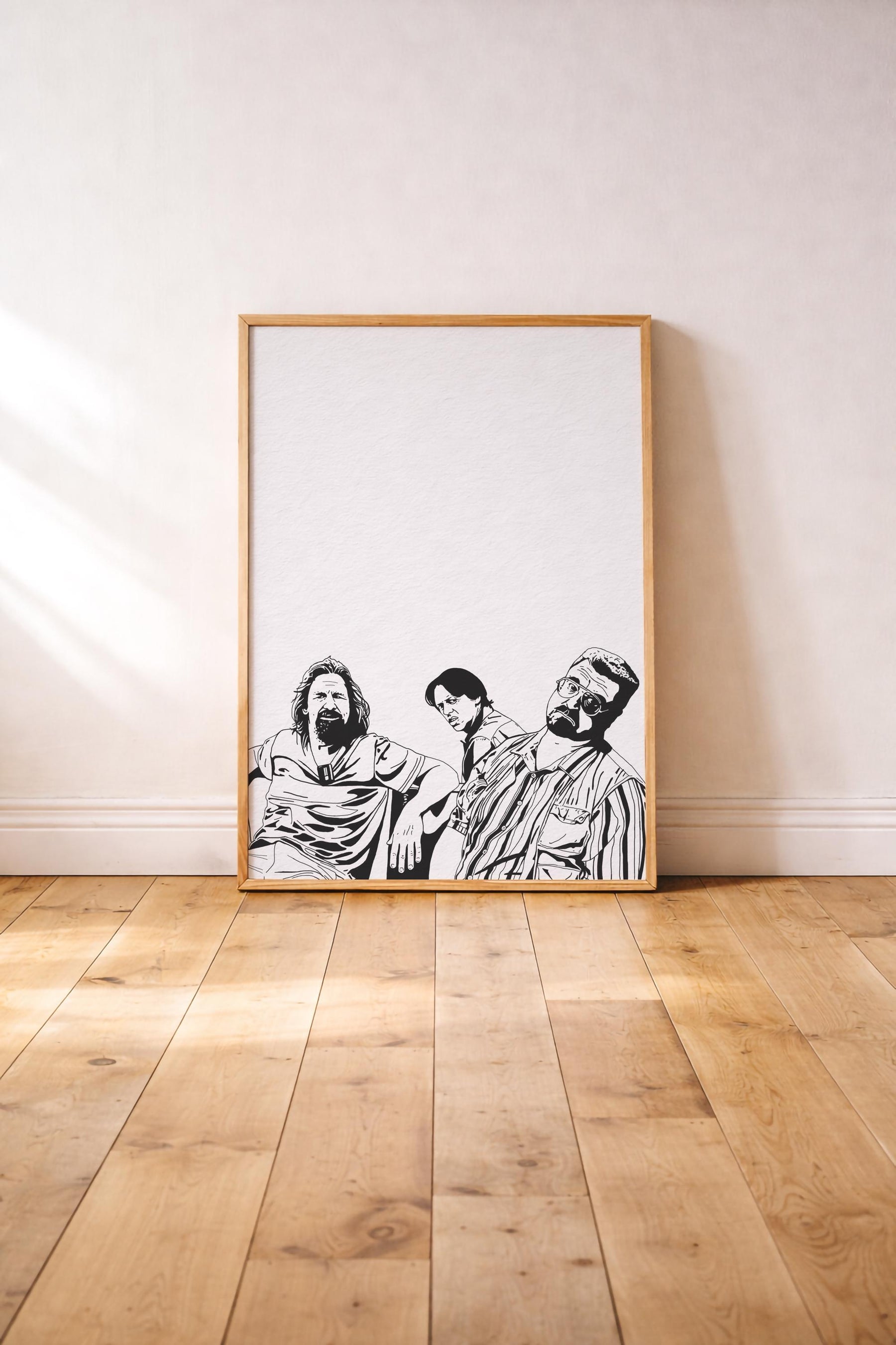 The Big Lebowski Illustration Print – The Dude, Walter & Donny Film Poster, Cult Movie Poster Wall Art — image 2