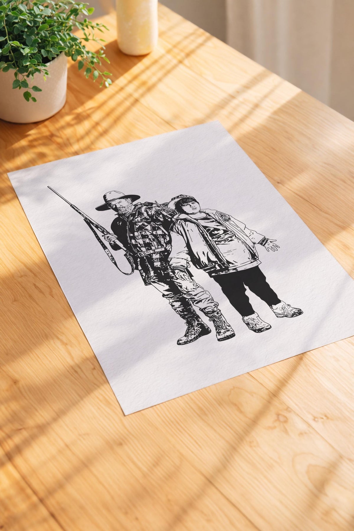 Hunt for the Wilderpeople Illustration Print – Ricky Baker & Hec Movie Poster, Taika Waititi Film Wall Art — image 6