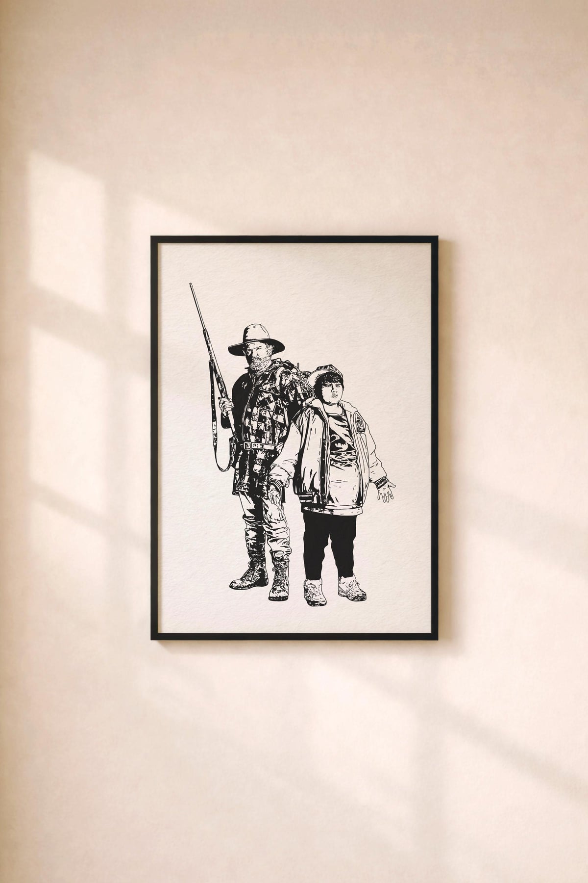 Hunt for the Wilderpeople Illustration Print | Ricky Baker & Hec Movie Poster, Taika Waititi Film Wall Art