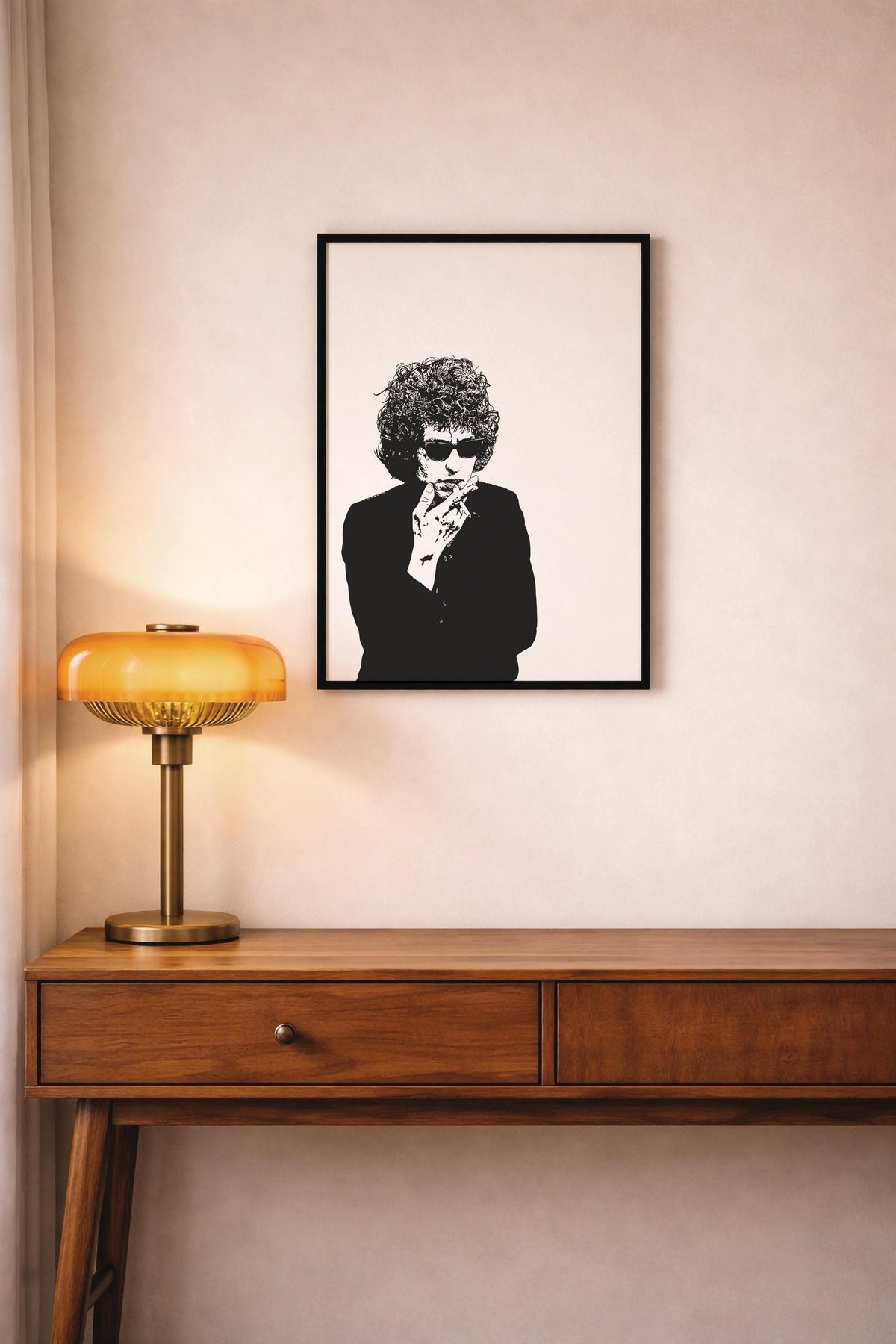 Bob Dylan Art Print - Minimalist Black & White Hand-Drawn Music Icon Poster, Retro Wall Art Gift for Folk Rock and 60s Music Fans — image 9