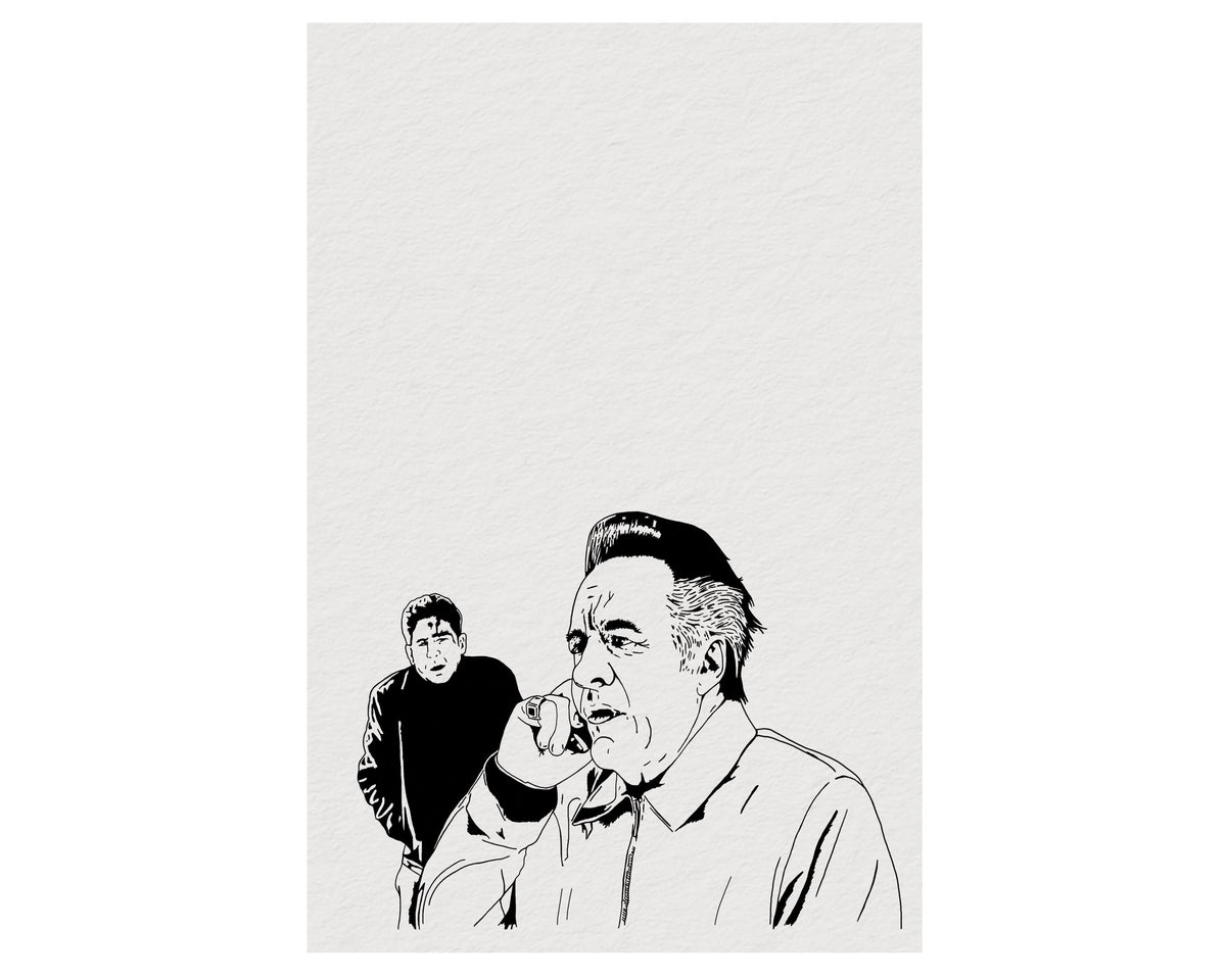 The Sopranos – Pine Barrens Phone Call Scene Portrait Print – Minimalist TV Mob Art (Giclée) — image 8