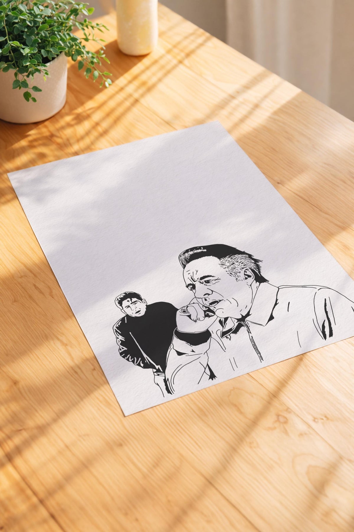 The Sopranos – Pine Barrens Phone Call Scene Portrait Print – Minimalist TV Mob Art (Giclée) — image 6