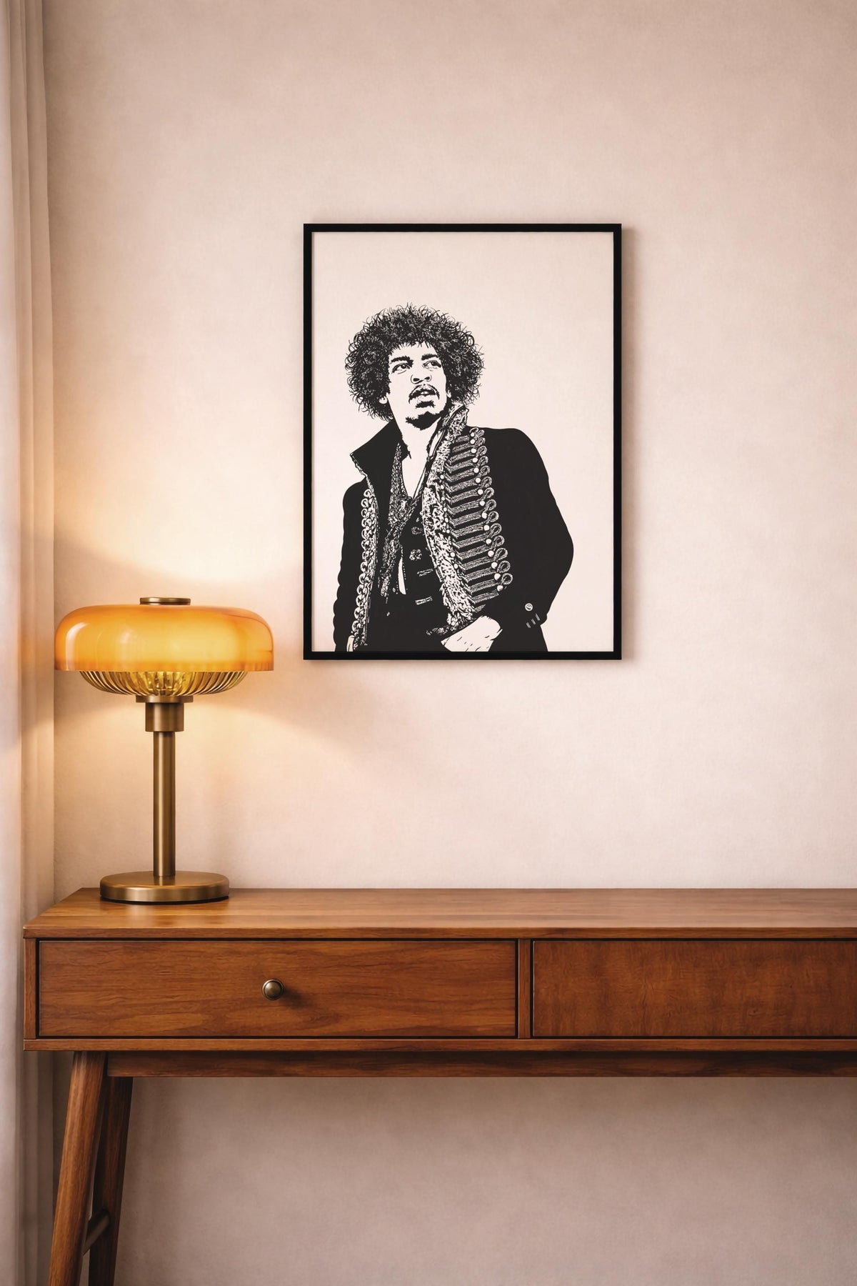 Jimi Hendrix Portrait Giclée Print – Minimalist Music Icon Wall Art — image 7