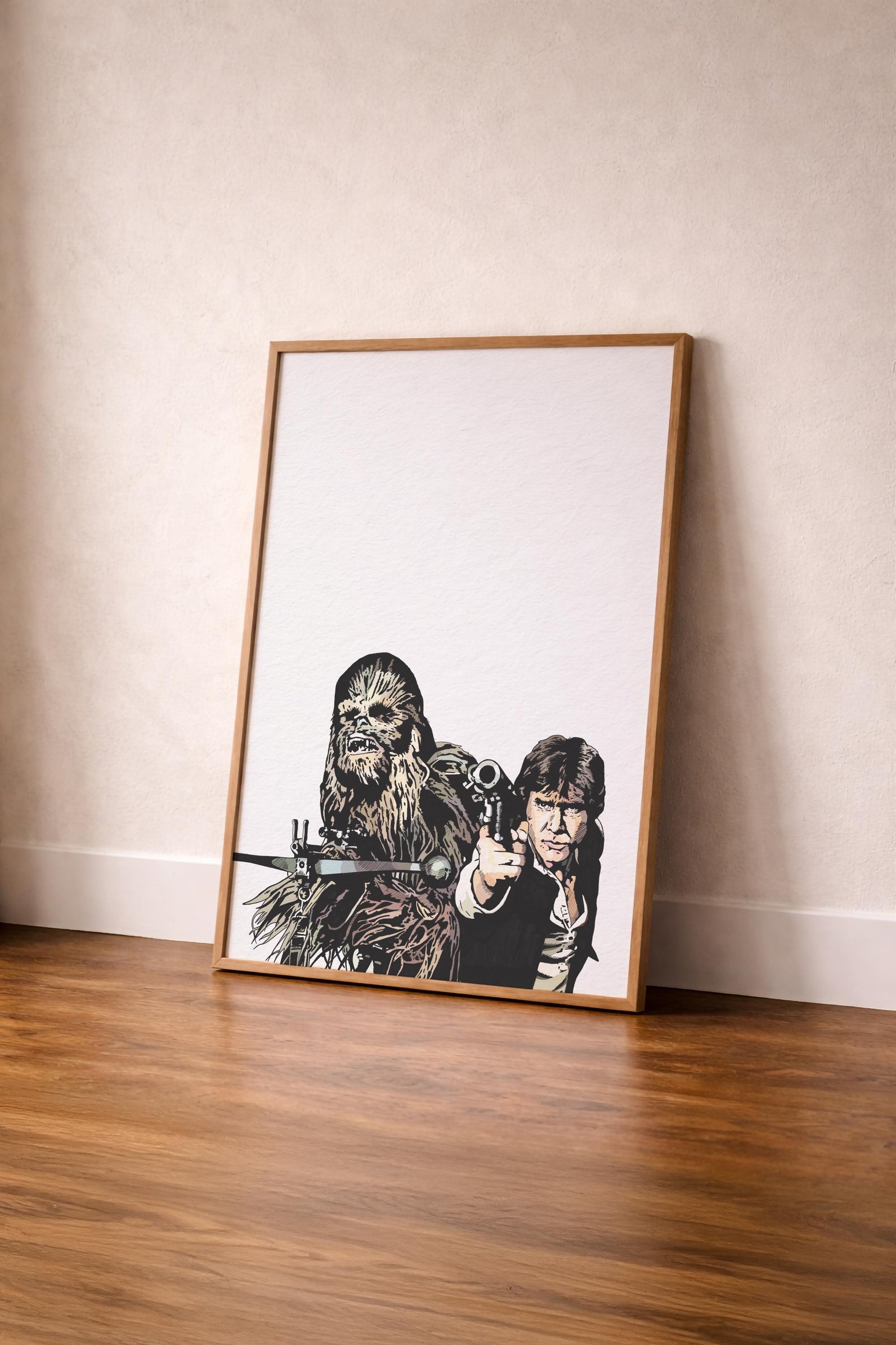 Star Wars - Han Solo and Chewbacca Portrait - Hand-Drawn Film Art Giclée Print/ Movie Poster — image 10
