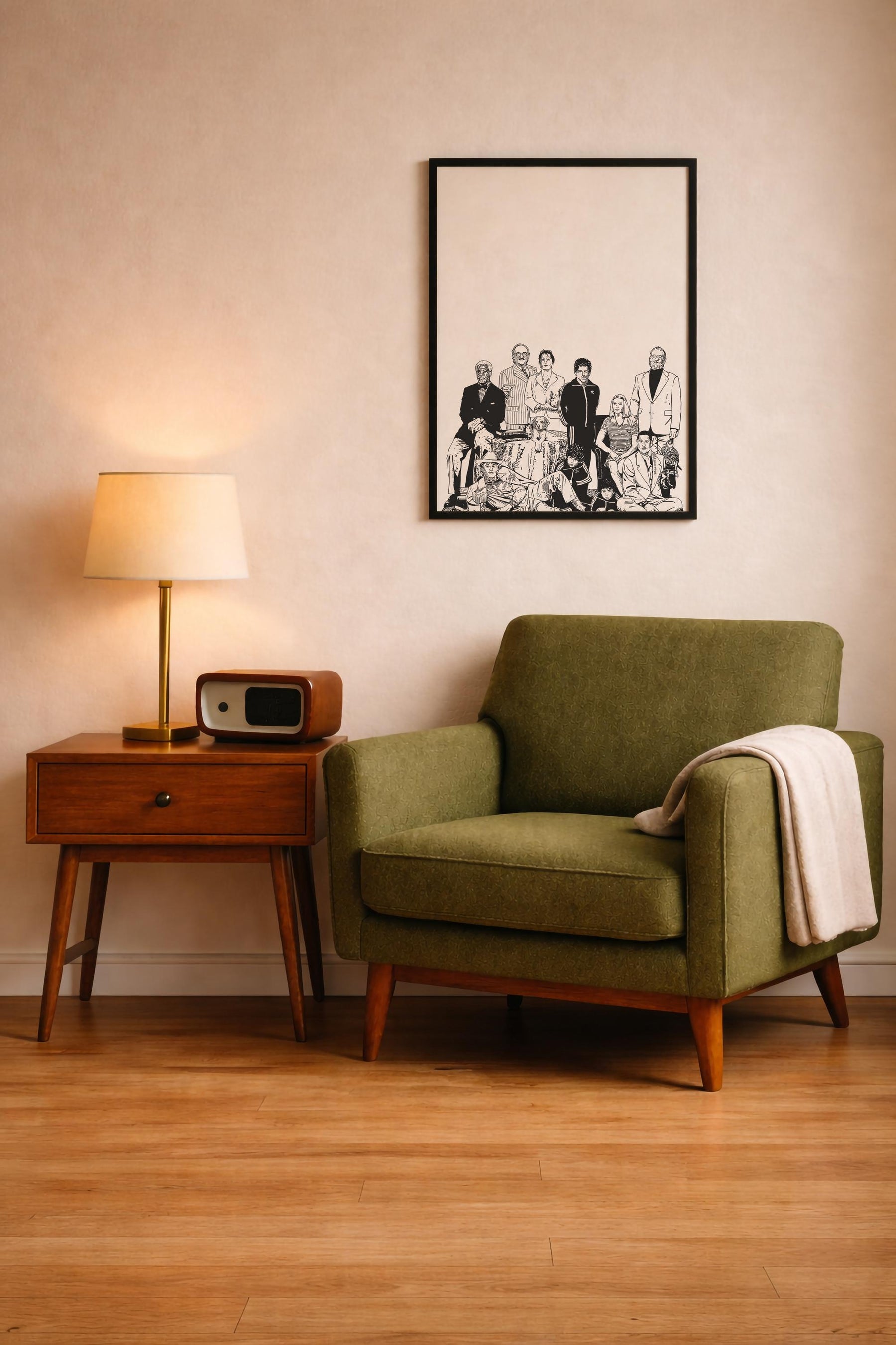 The Royal Tenenbaums Portrait Print - Wes Anderson Hand-Drawn Film Art Giclée Movie Poster — image 9