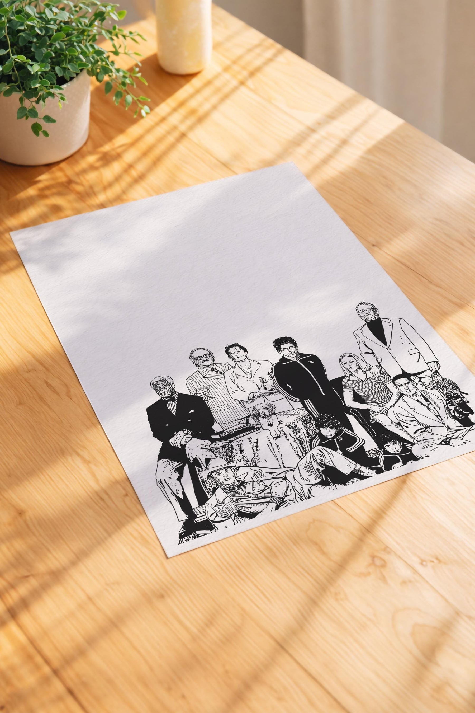 The Royal Tenenbaums Portrait Print - Wes Anderson Hand-Drawn Film Art Giclée Movie Poster — image 3