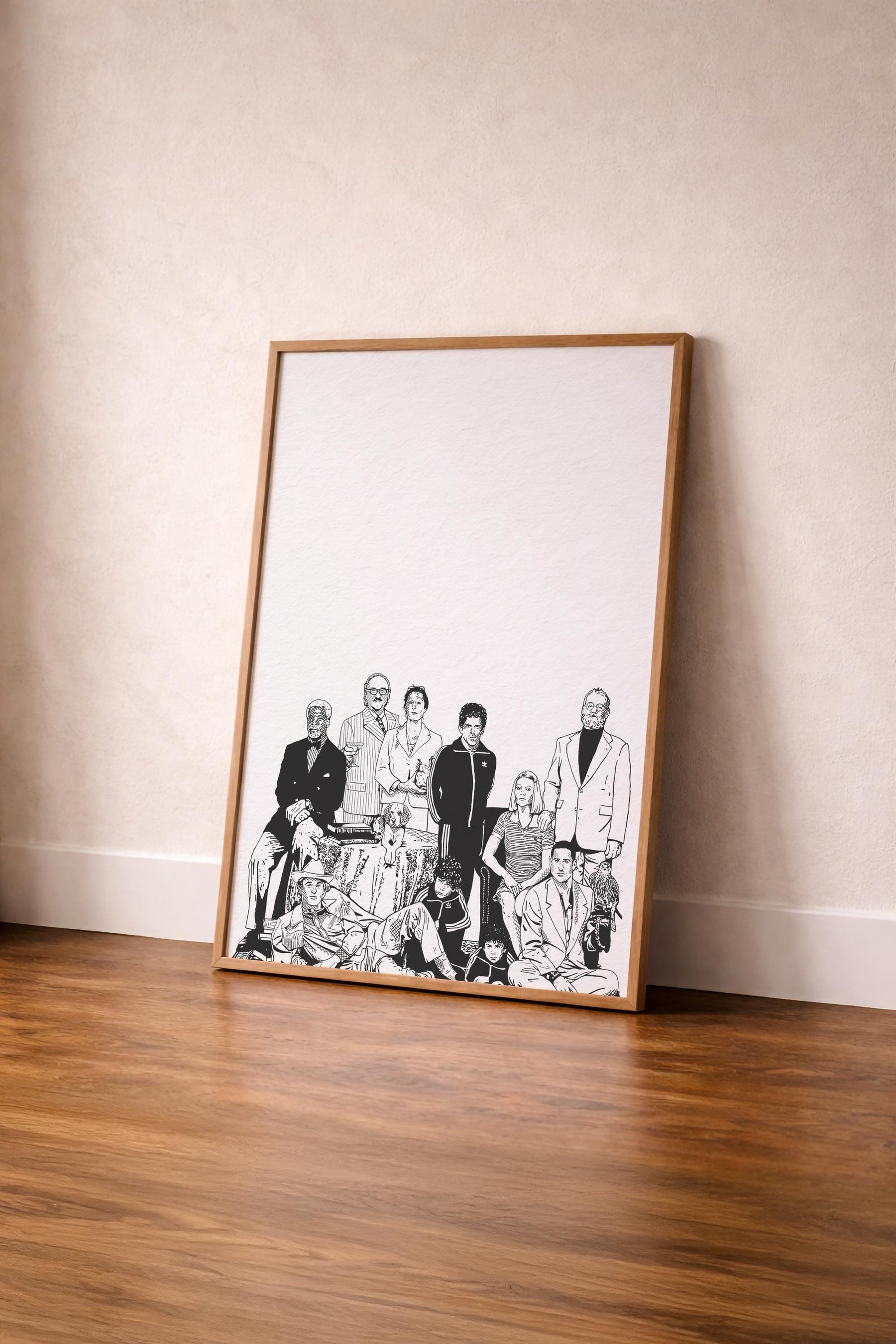 The Royal Tenenbaums Portrait Print - Wes Anderson Hand-Drawn Film Art Giclée Movie Poster — image 5