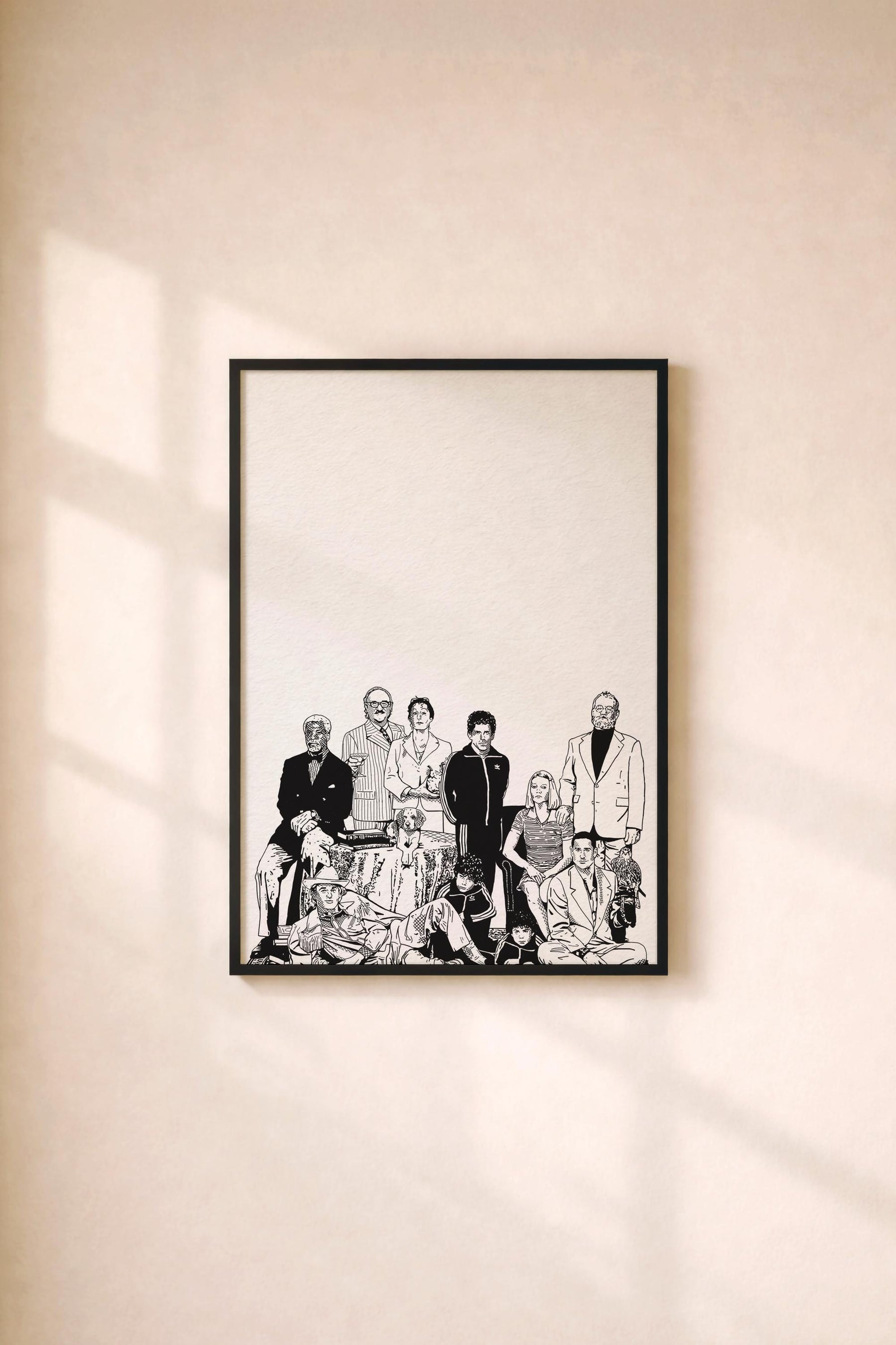 The Royal Tenenbaums Portrait Print - Wes Anderson Hand-Drawn Film Art Giclée Movie Poster