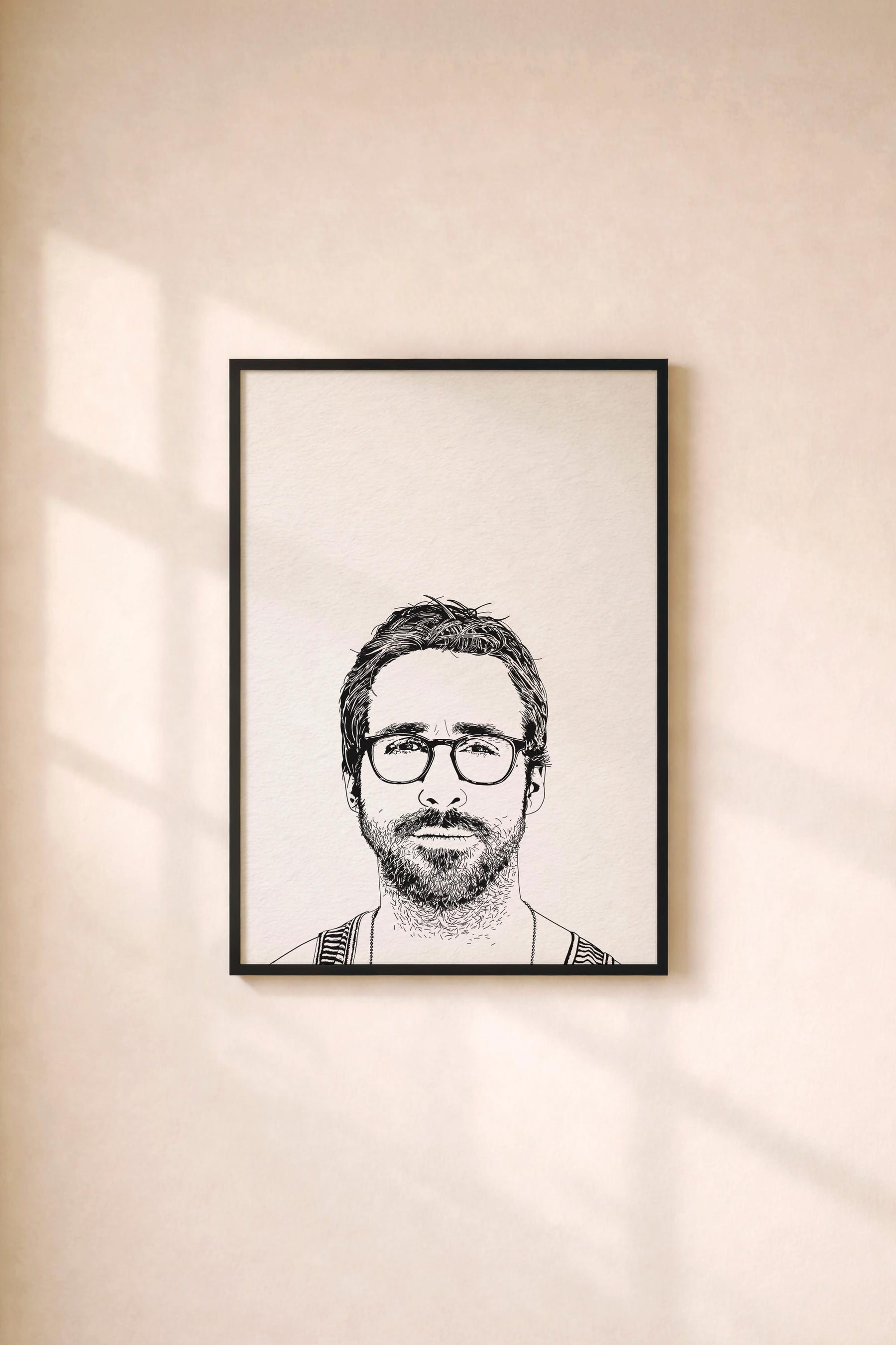 Ryan Gosling Portrait Print - Hey Girl - Giclée Wall Art Poster Print