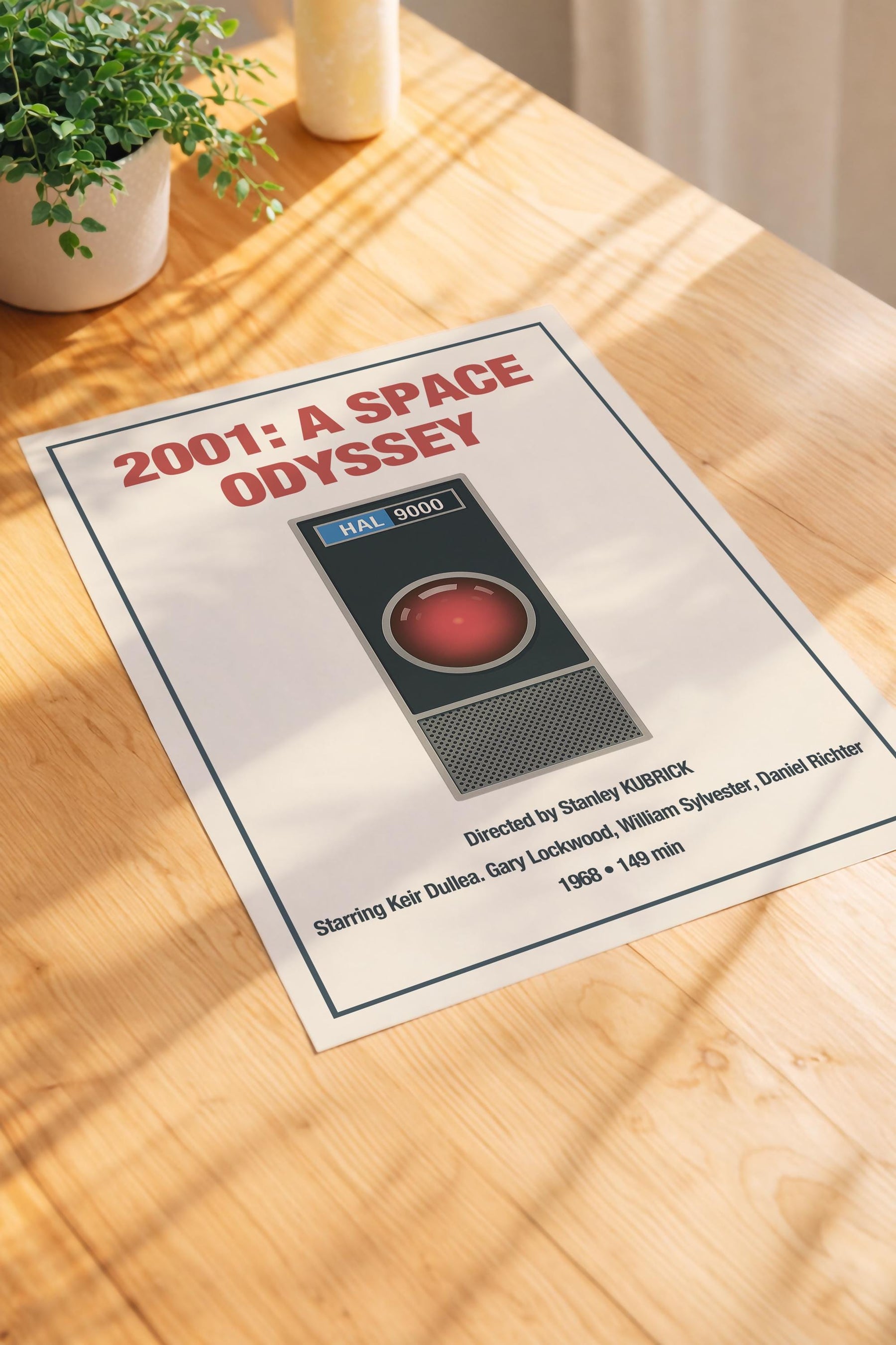 2001: A Space Odyssey HAL 9000 Minimalist Movie Poster – Kubrick Sci-Fi Vintage Wall Art Print — image 3