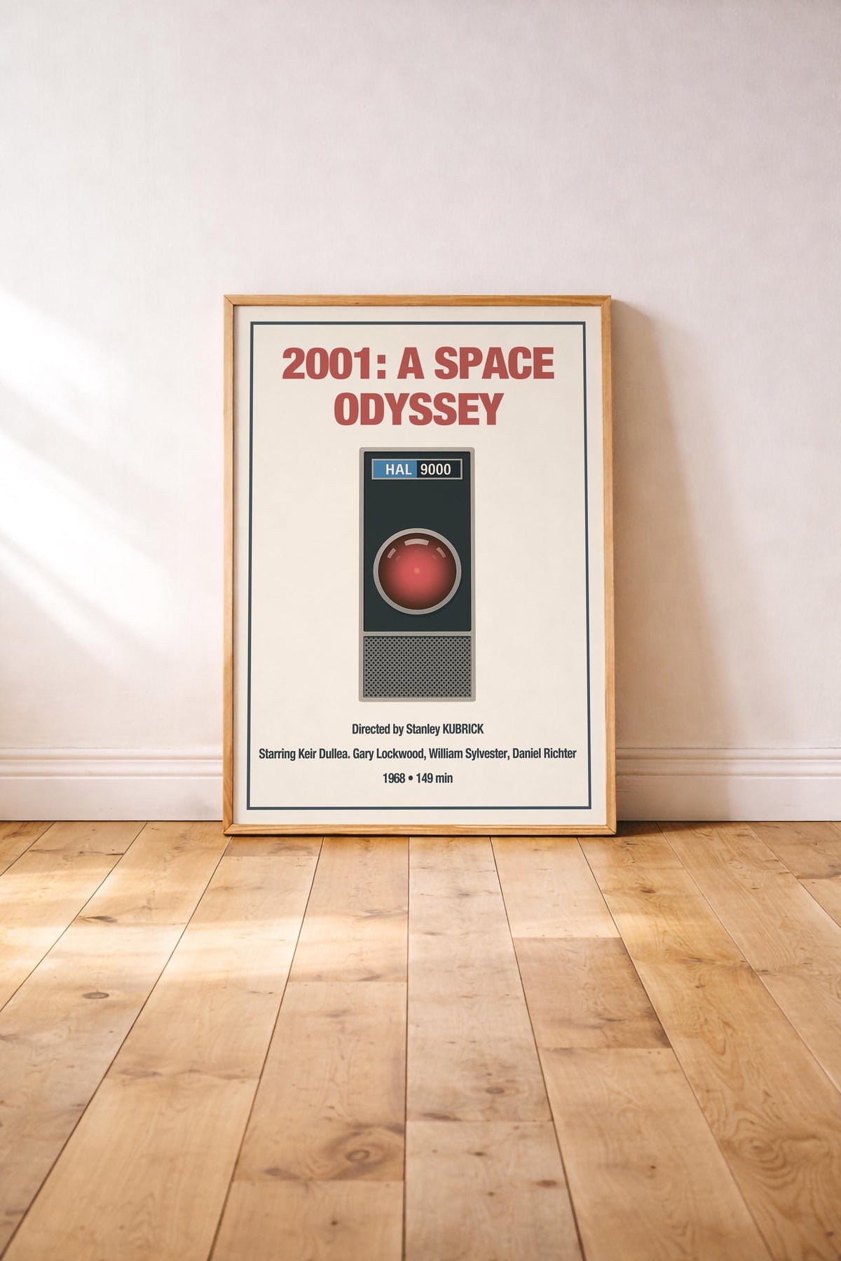 2001: A Space Odyssey HAL 9000 Minimalist Movie Poster | Kubrick Sci-Fi Vintage Wall Art Print