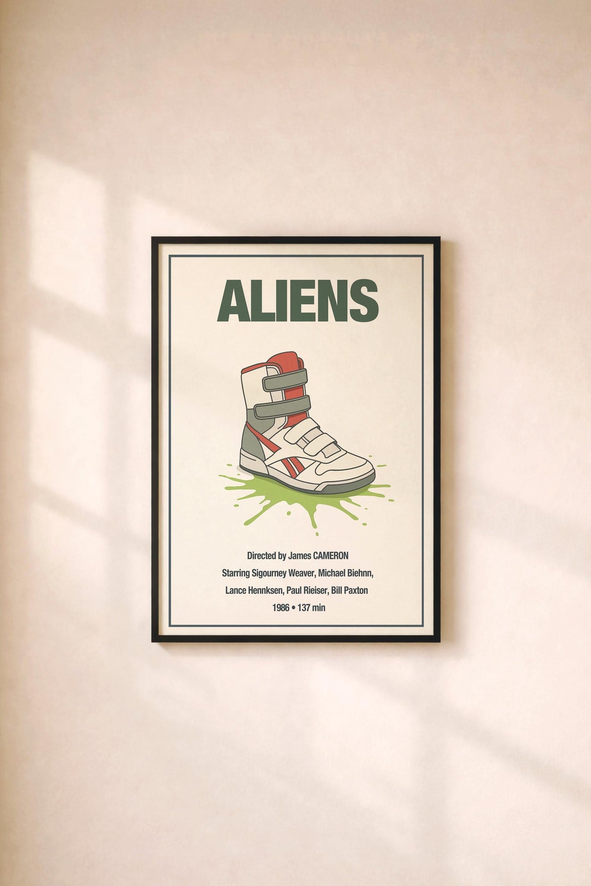 Aliens Minimalist Movie Poster – Sci-Fi Film Print Wall Art