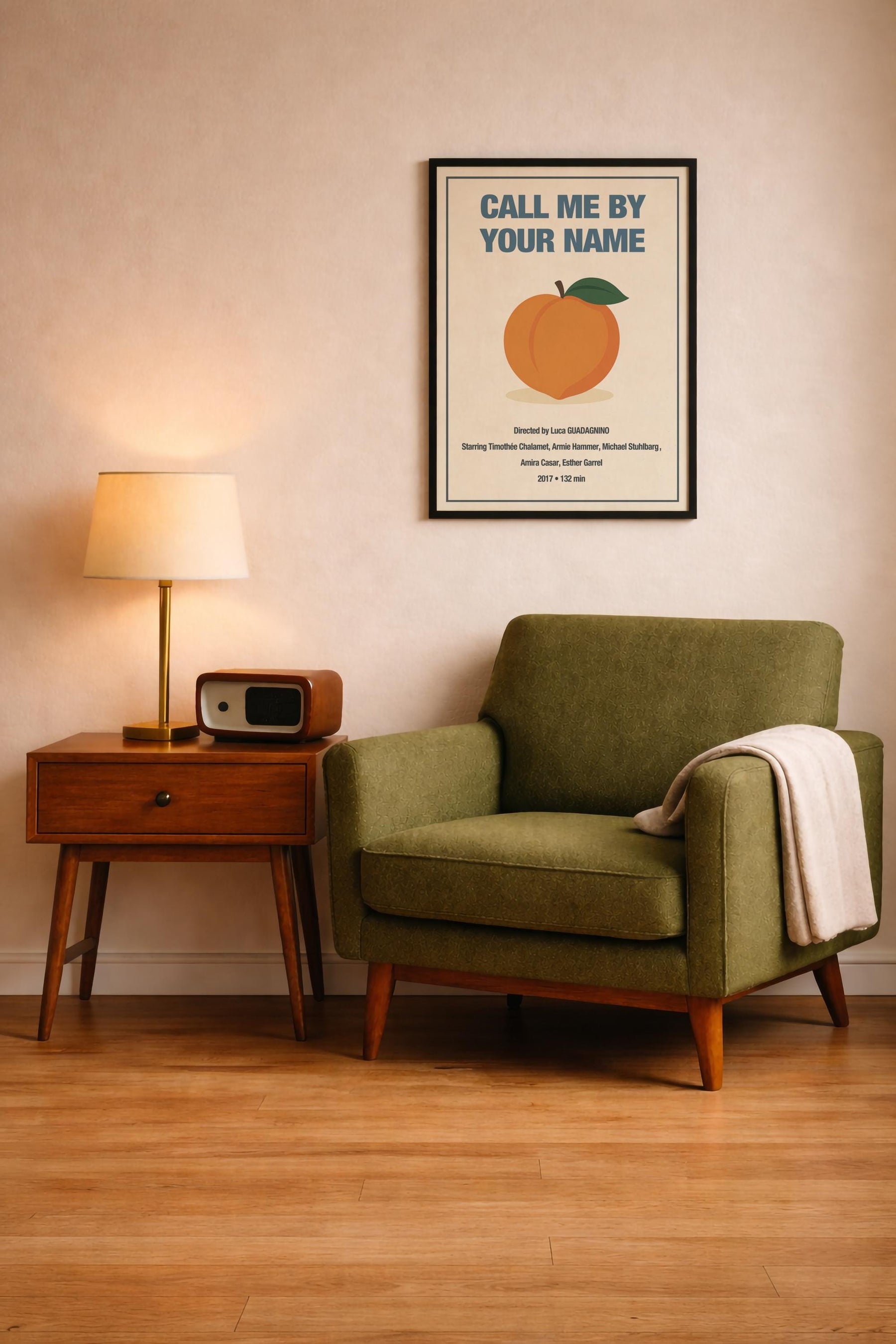 Call Me By Your Name Minimalist Movie Poster – Peach Film Wall Art — image 9
