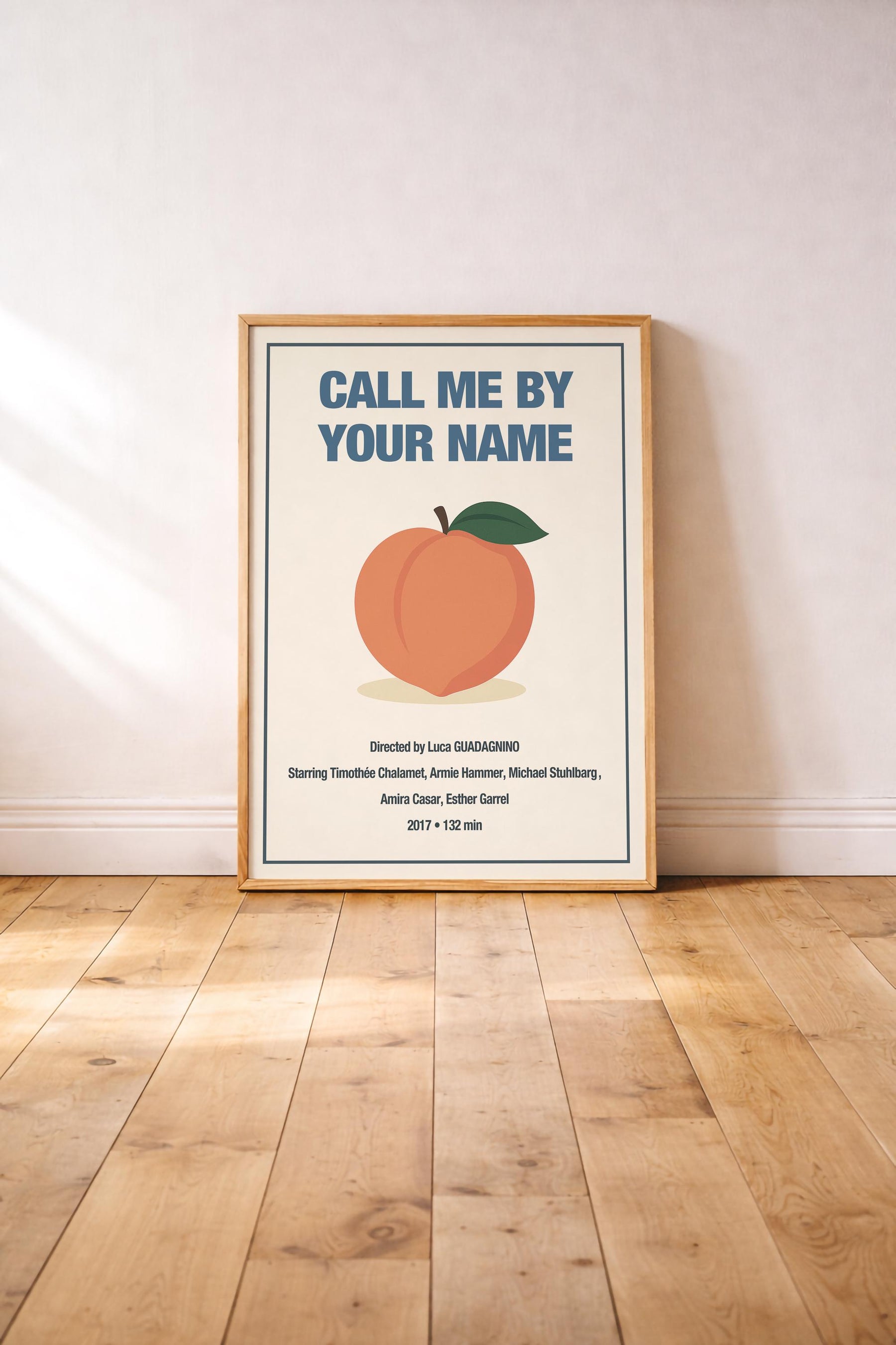 Call Me By Your Name Minimalist Movie Poster – Peach Film Wall Art — image 2