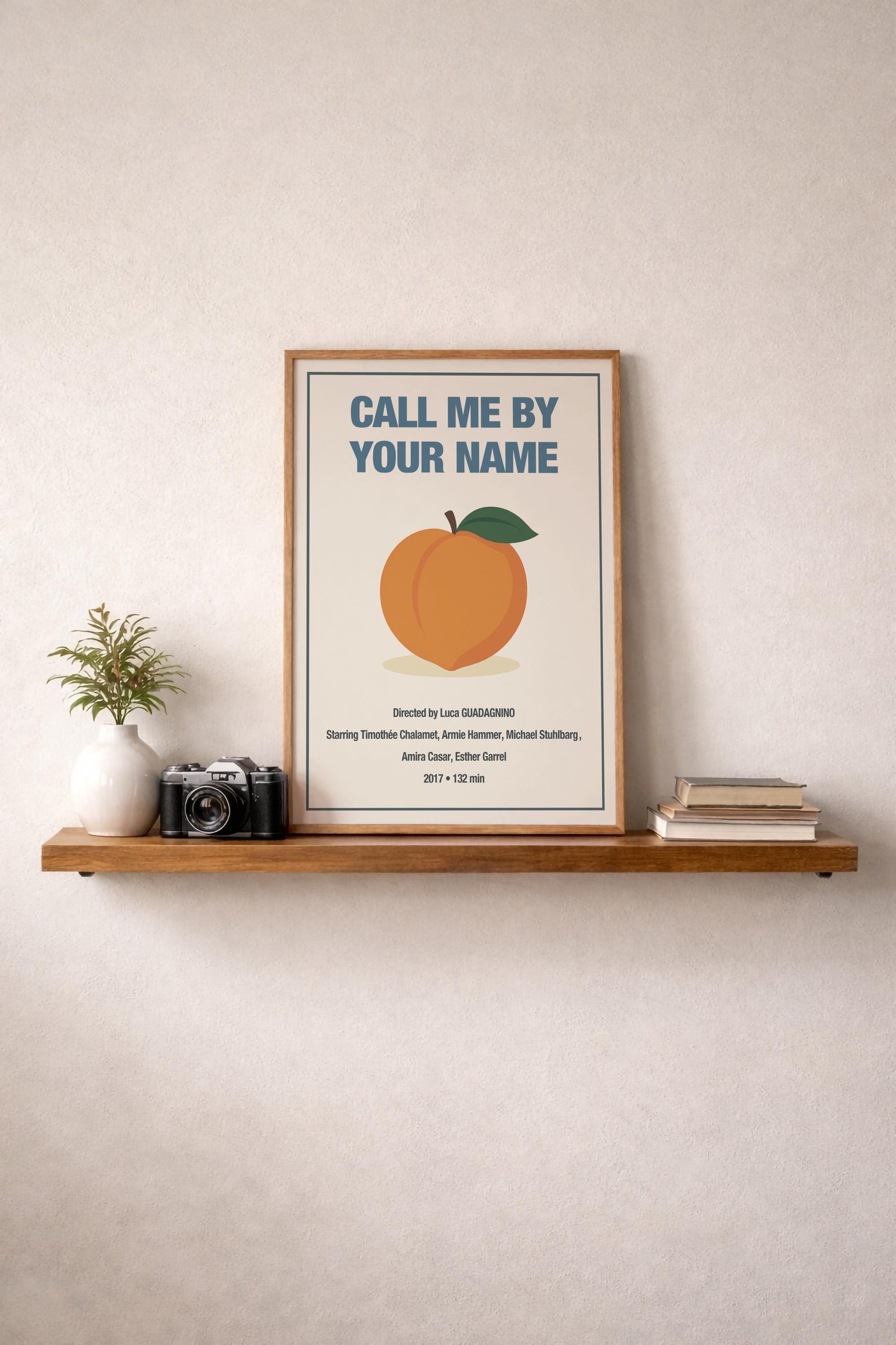 Call Me By Your Name Minimalist Movie Poster – Peach Film Wall Art — image 8