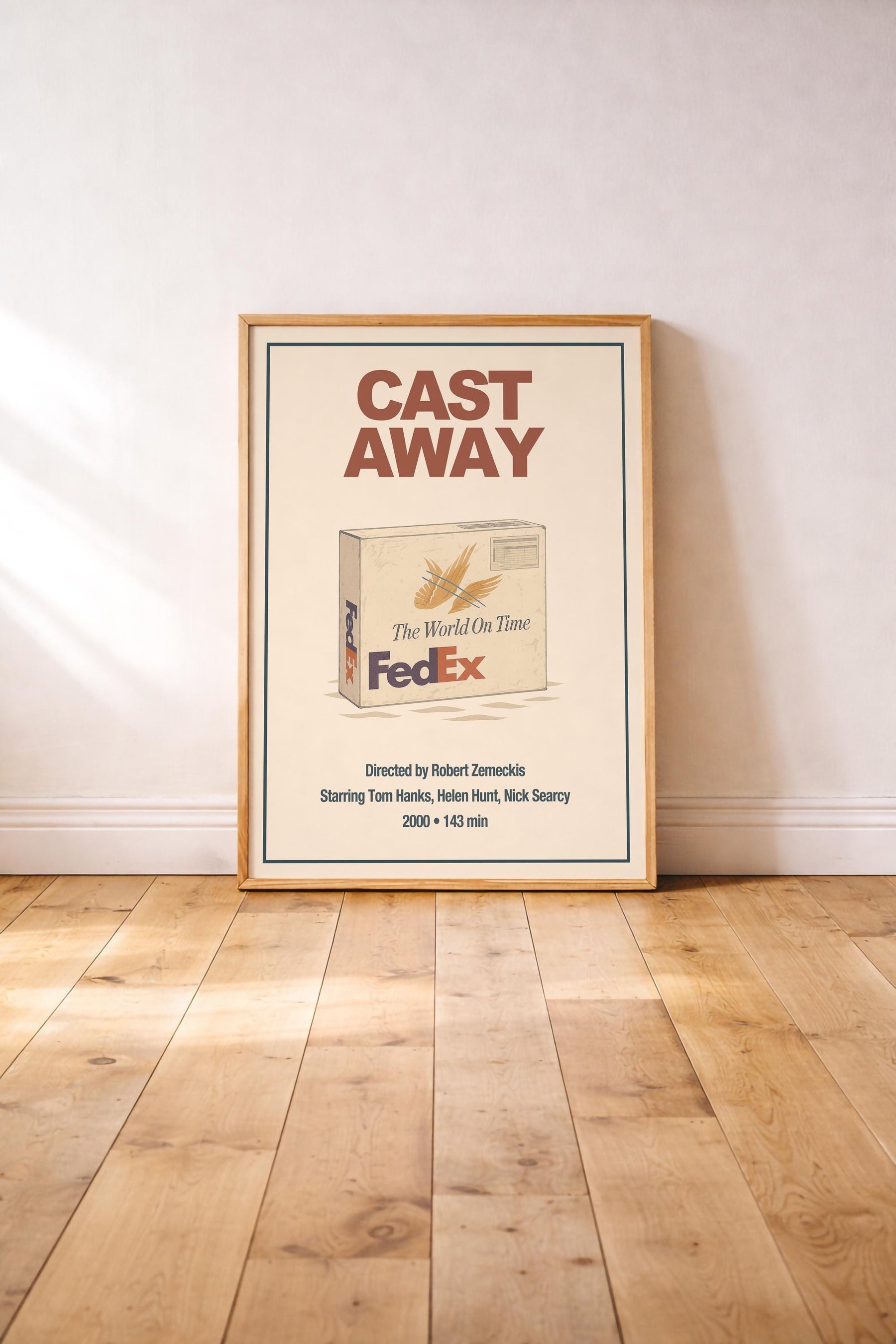 Cast Away Minimalist Poster – FedEx Package Film Wall Art — image 2