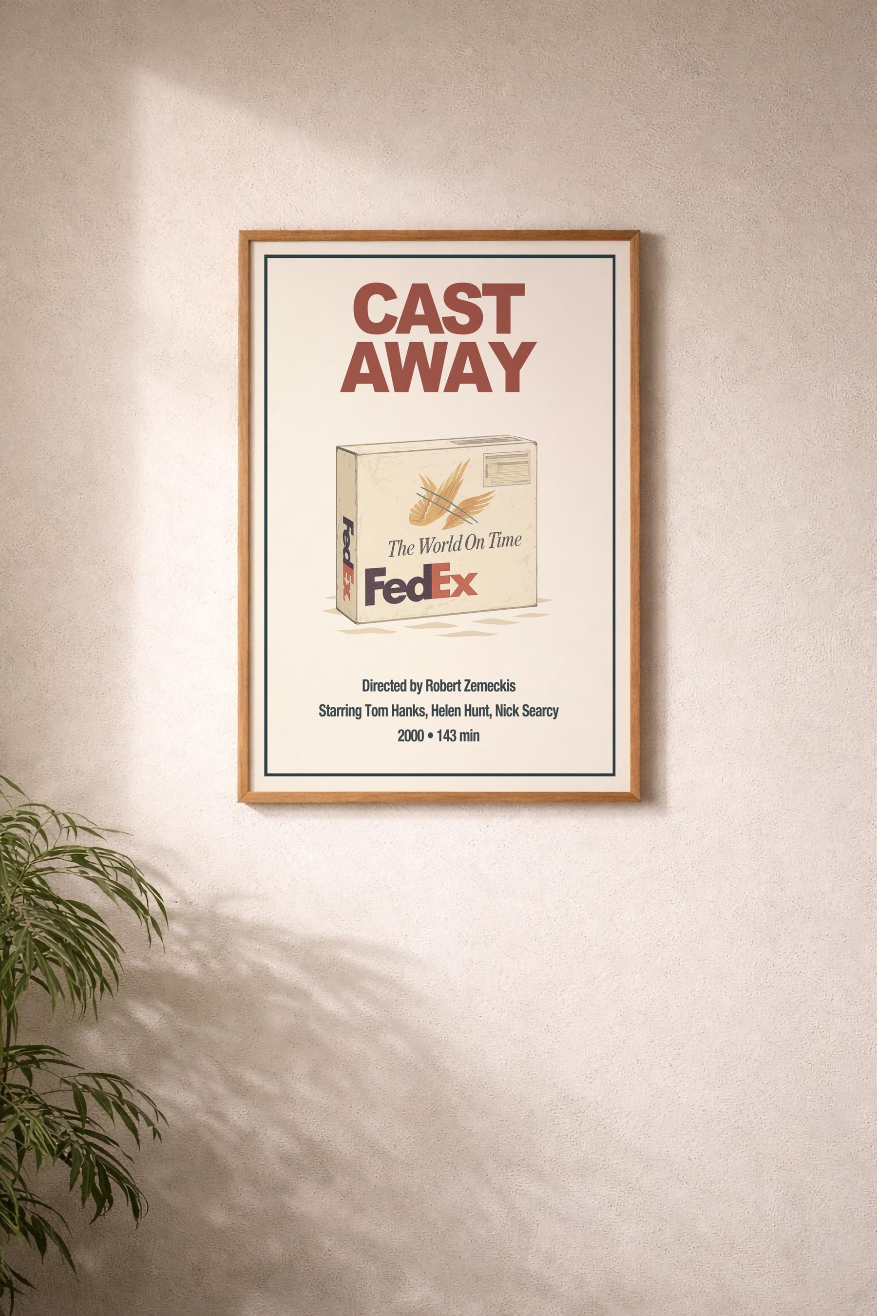 Cast Away Minimalist Poster – FedEx Package Film Wall Art — image 6